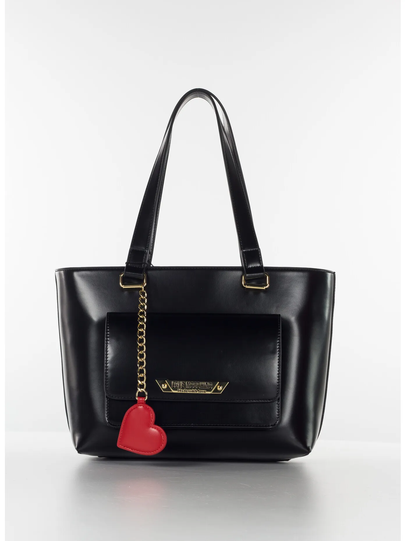     -LOVE MOSCHINO    -BORSA TOTE CON HEART CHARM-