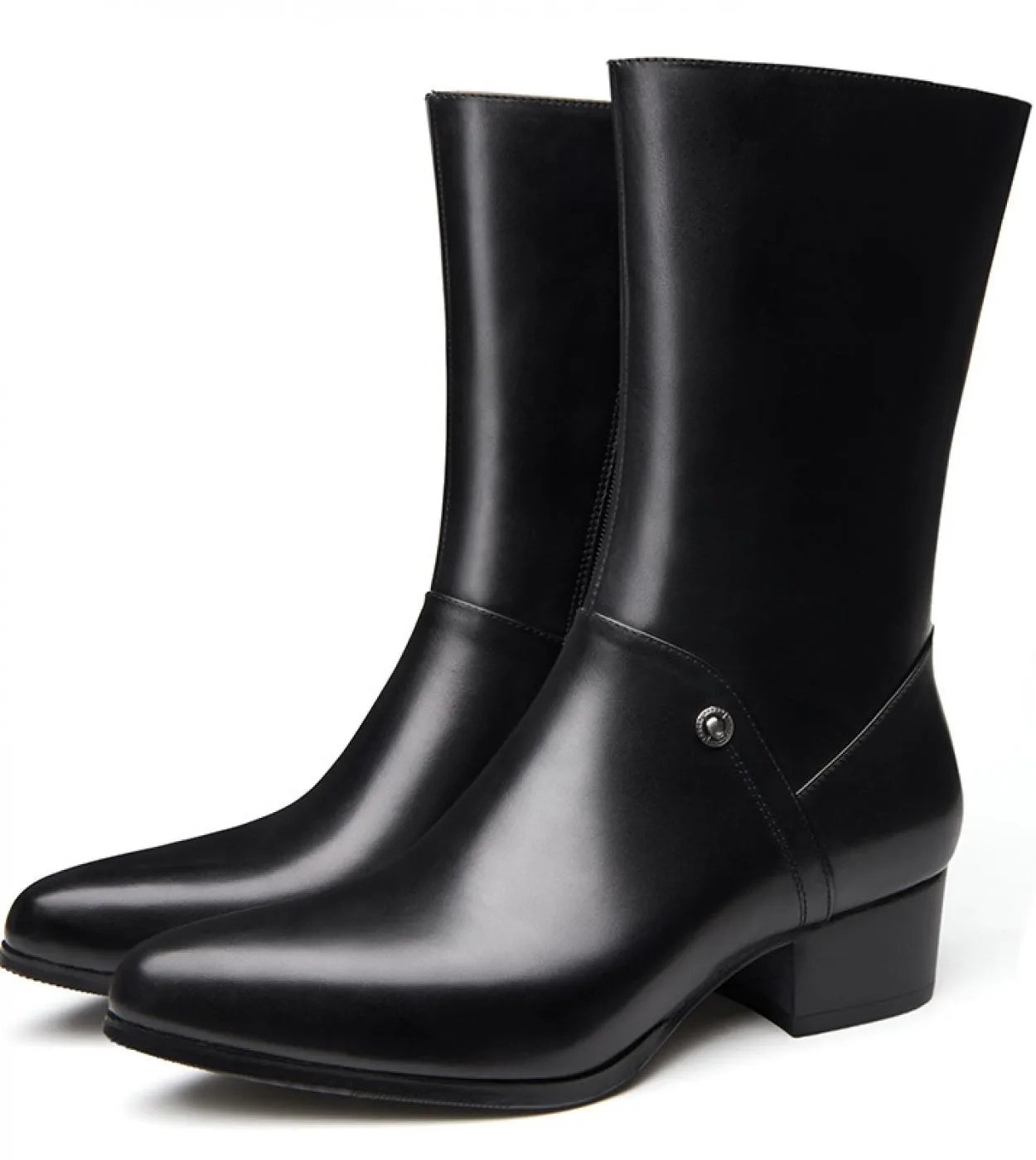 2023 stivali caldi da uomo invernali con tacchi in vera pelle di lusso stile nuovo di zecca scarpe in pelliccia alla caviglia al