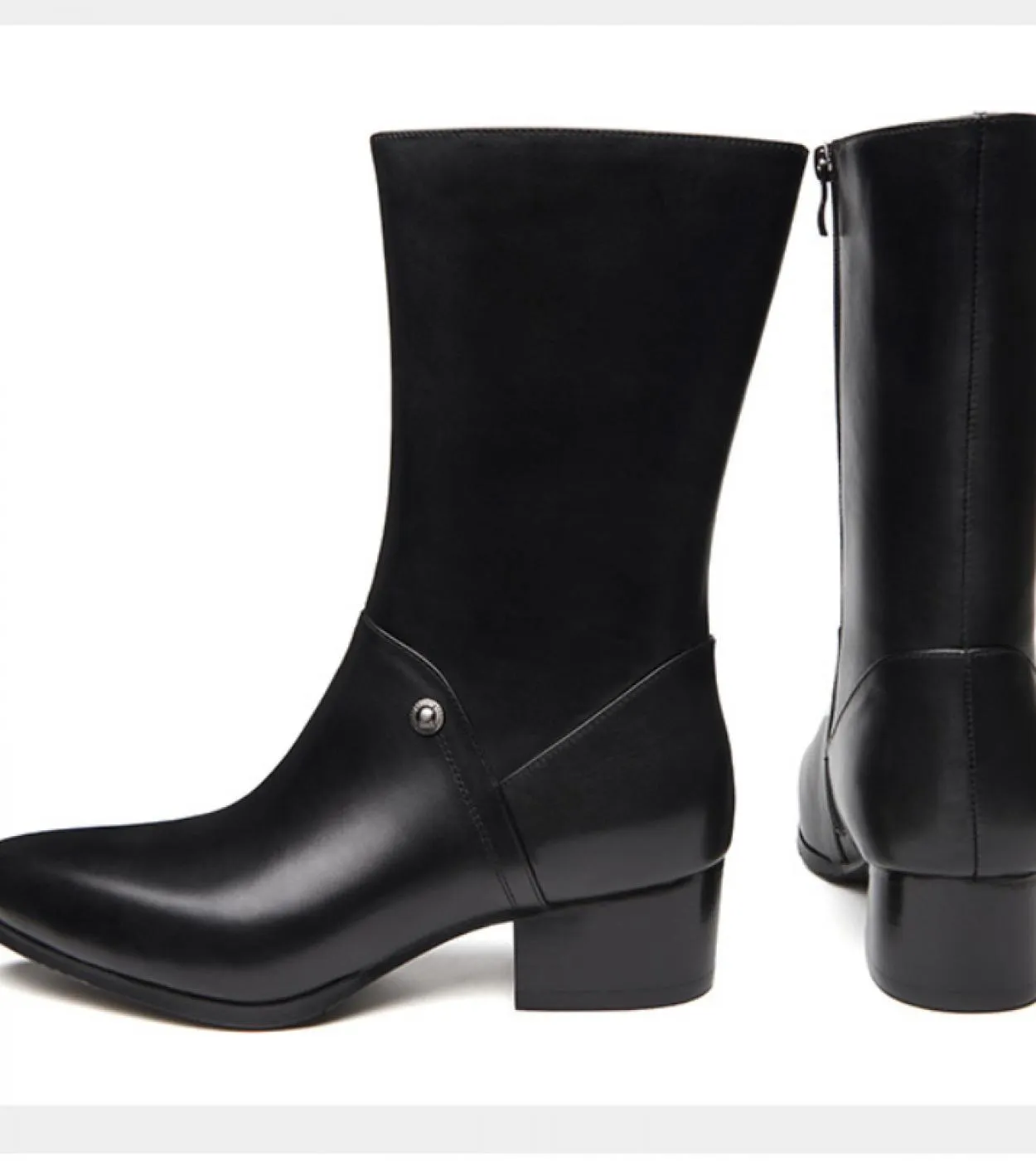 2023 stivali caldi da uomo invernali con tacchi in vera pelle di lusso stile nuovo di zecca scarpe in pelliccia alla caviglia al