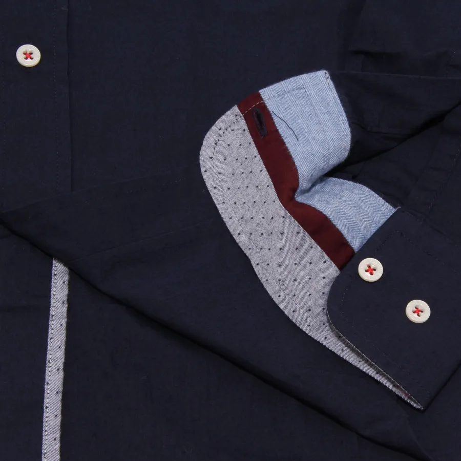 7562K camicia uomo BEVERLY HILLS POLO CLUB SLIM FIT blue shirt man