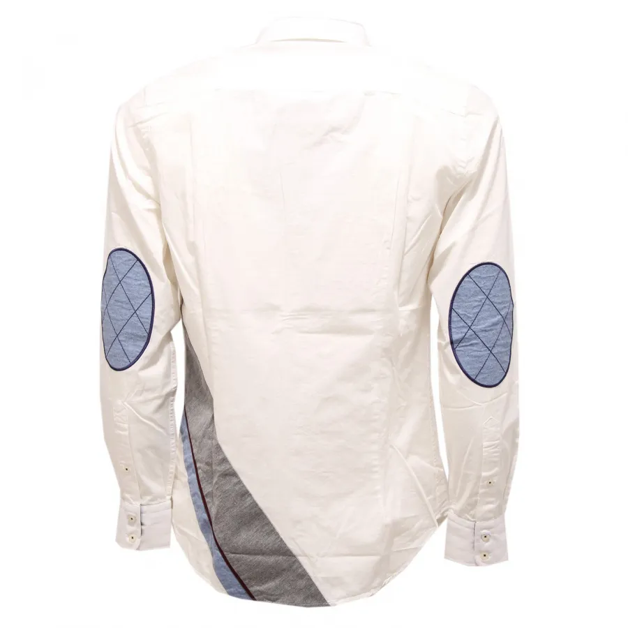 7719K camicia uomo BEVERLY HILLS POLO CLUB off white shirt man