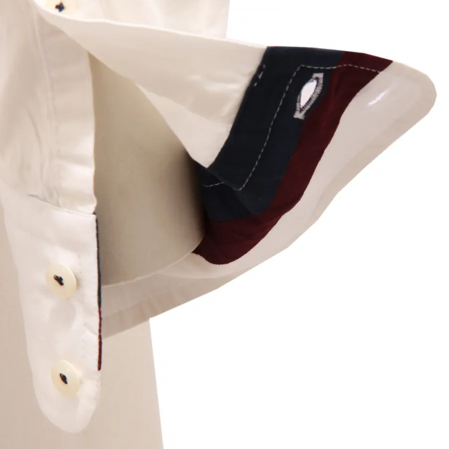 7719K camicia uomo BEVERLY HILLS POLO CLUB off white shirt man