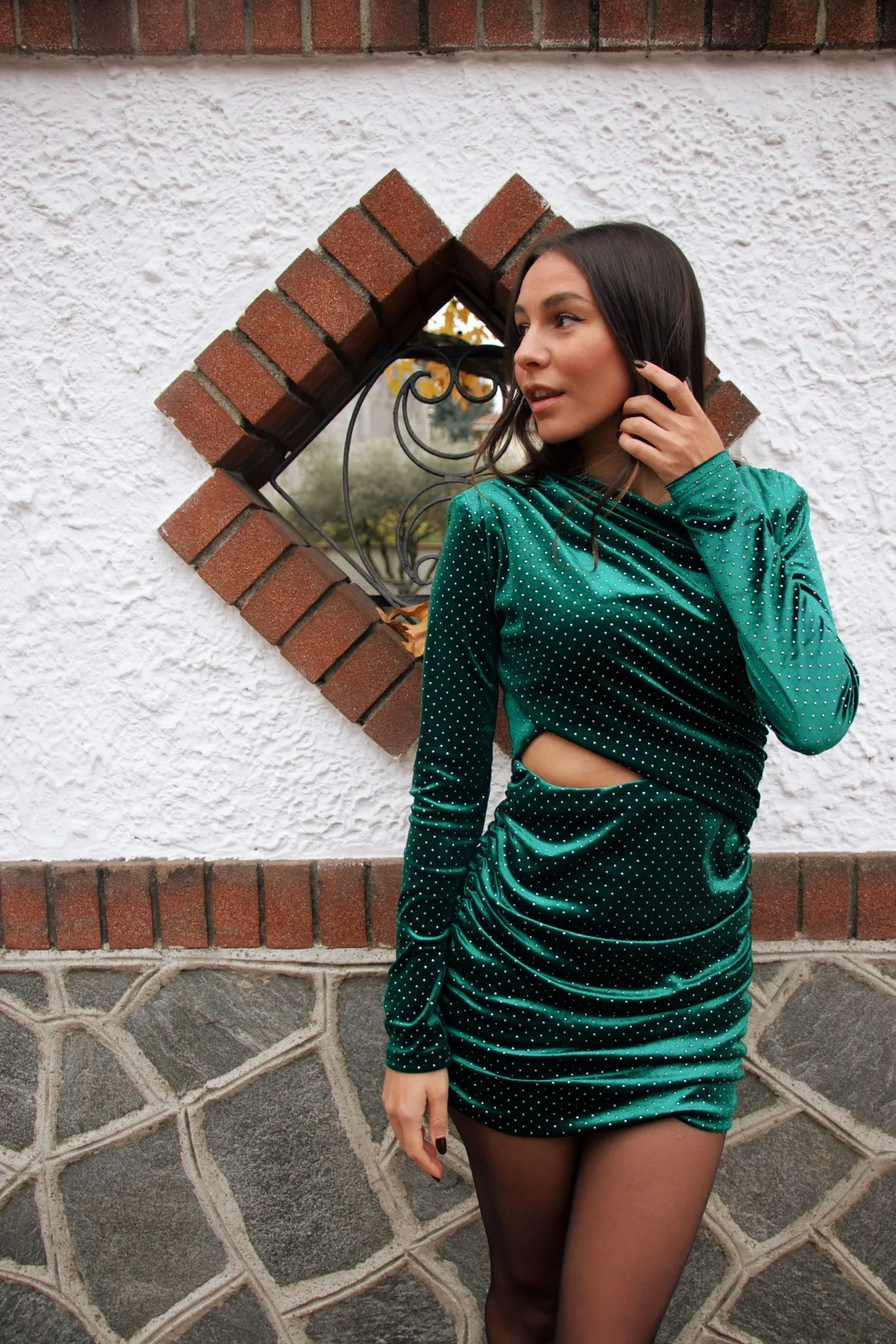 Abito al ginocchio verde