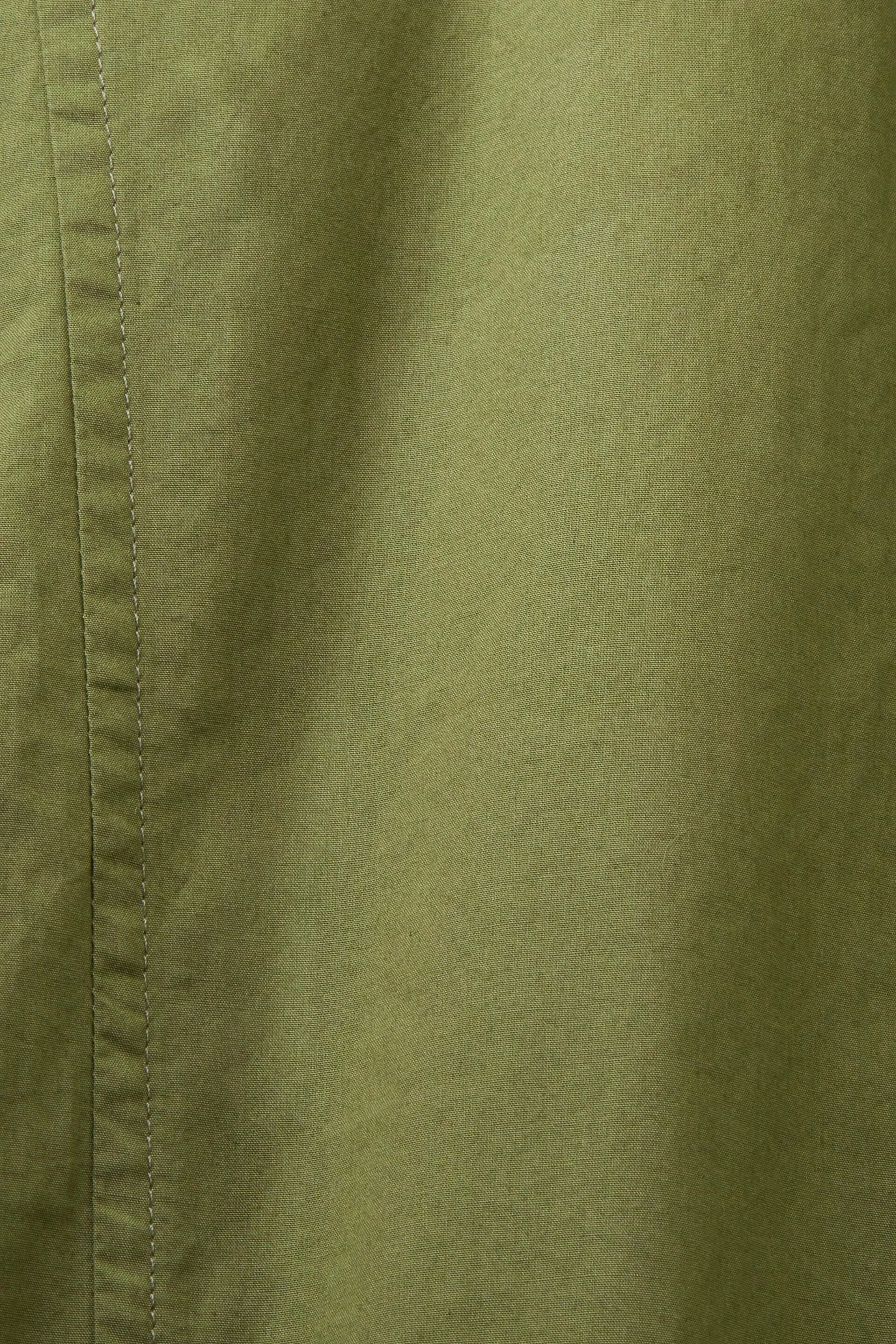 Abito camicia in popeline di cotone da allacciare in vita