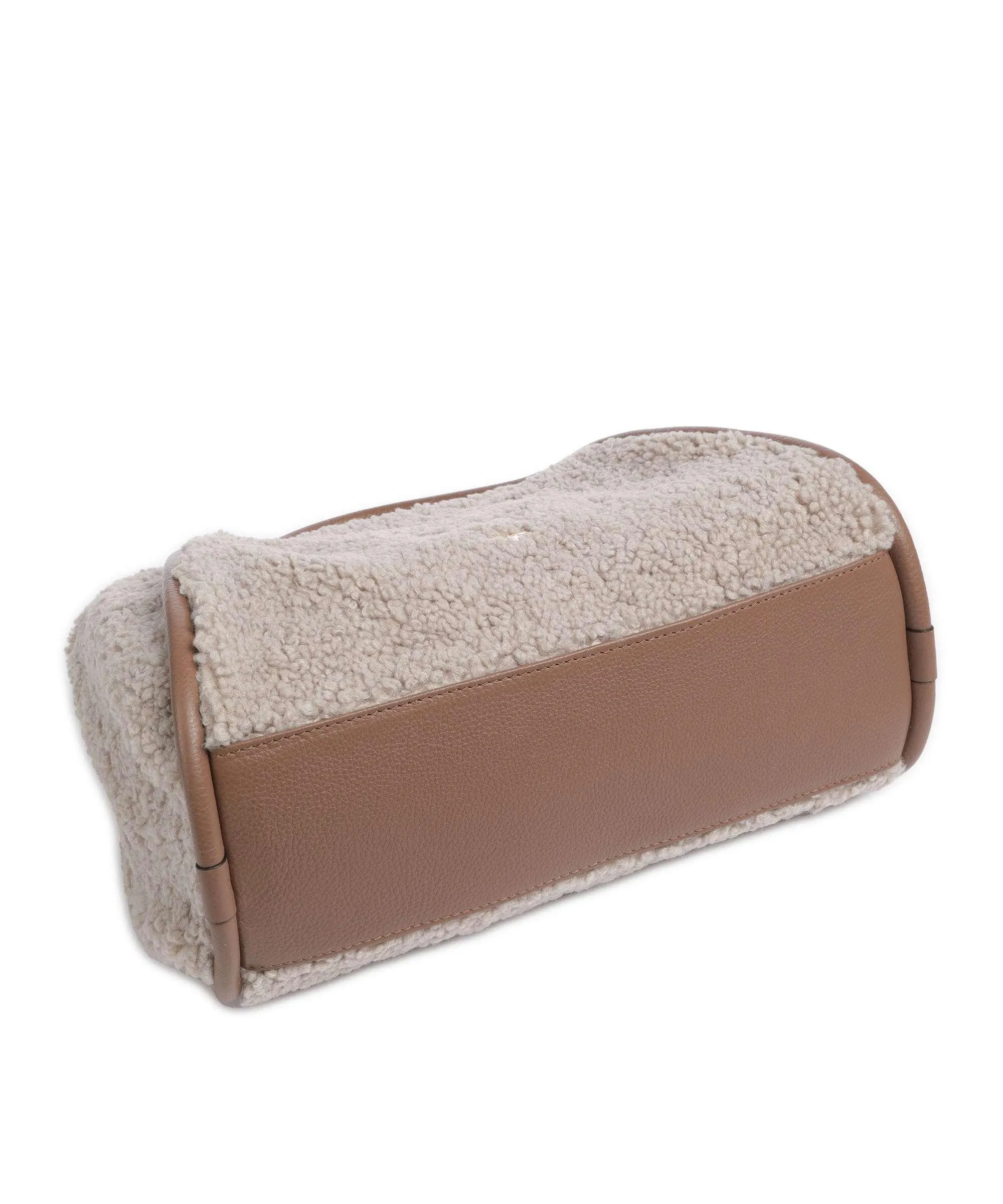  Abro Artico Willow Borsa a mano pelliccia, pelle di vacchetta grana taupe  