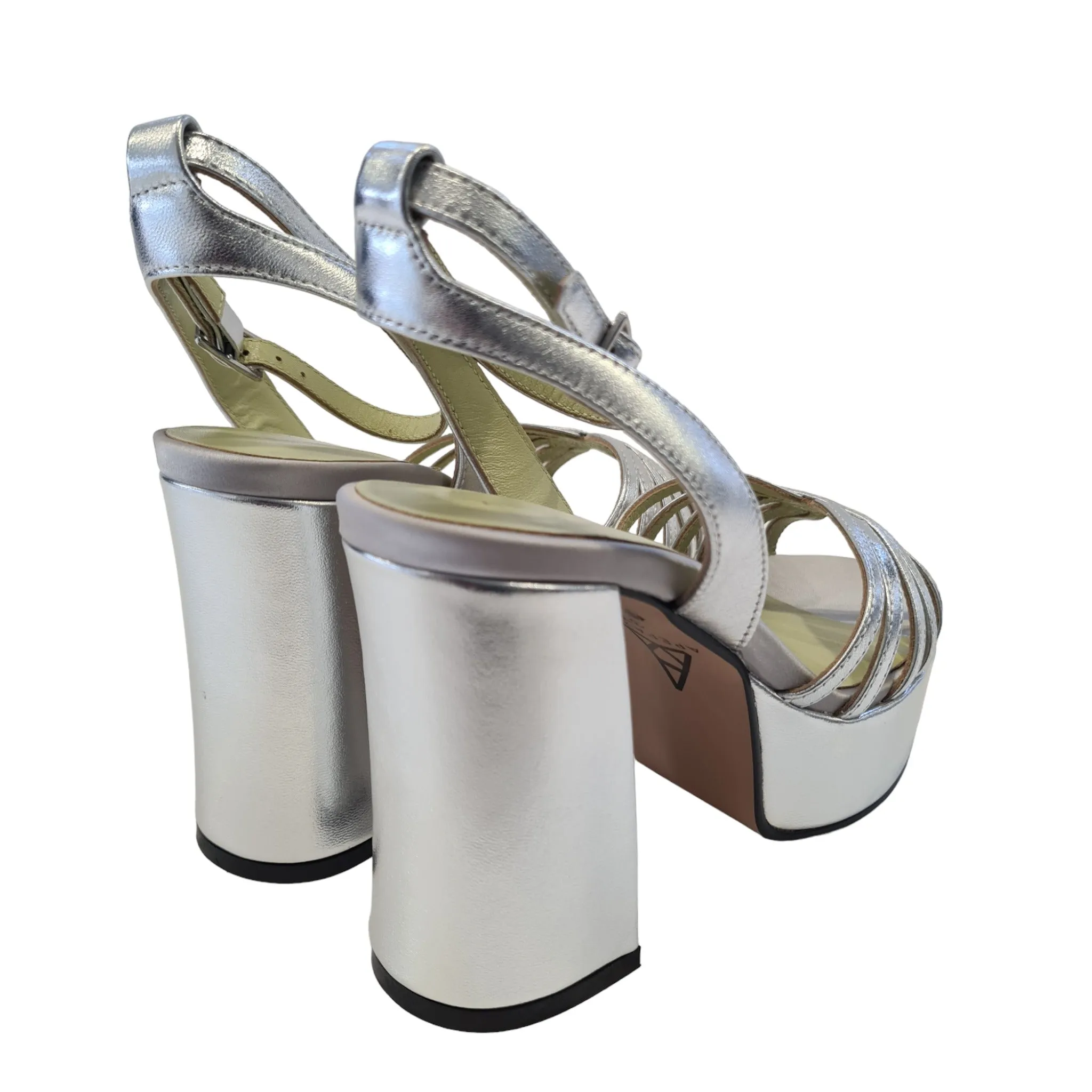 Apepazza sandalo Donna Pelle Argento rif.679