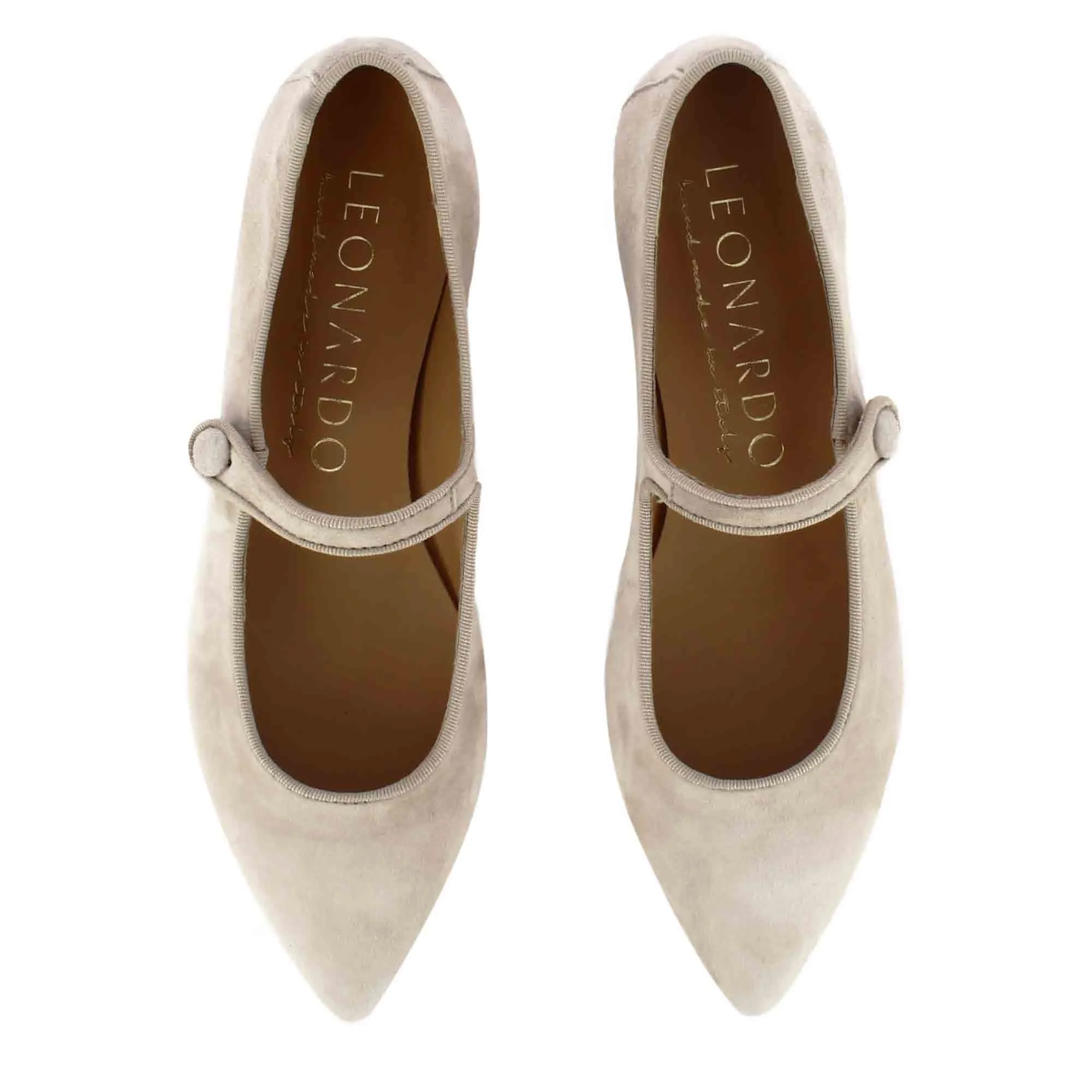 Ballerina Mary Jane da donna in pelle scamosciata con cinturino colore rosa