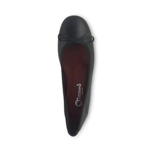 Ballerine nere in pelle