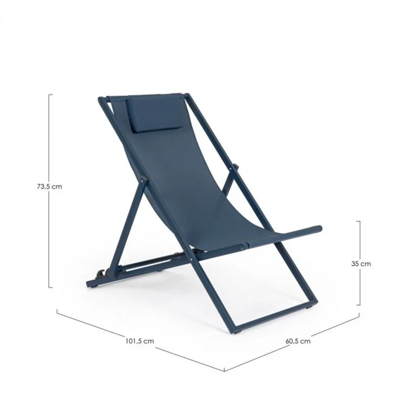 Bizzotto outdoor Set 4 sdrai Taylor navy