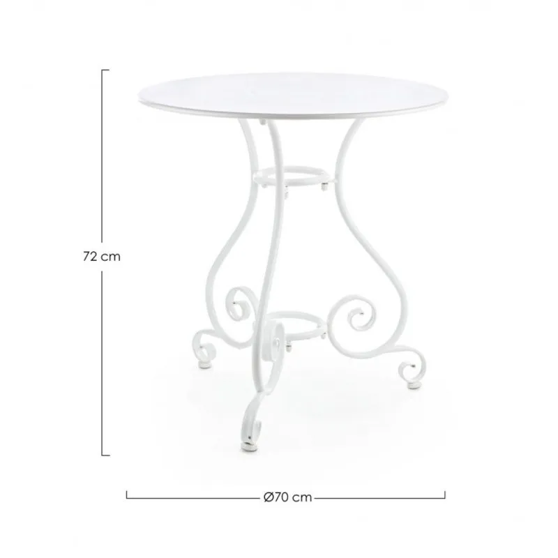 Bizzotto outdoor Tavolo Etienne bianco d70