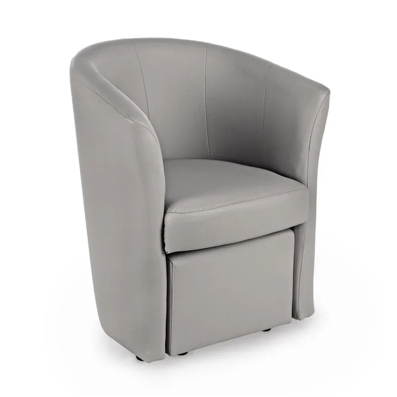 Bizzotto Poltrona c-pouf Rita grigio chiaro