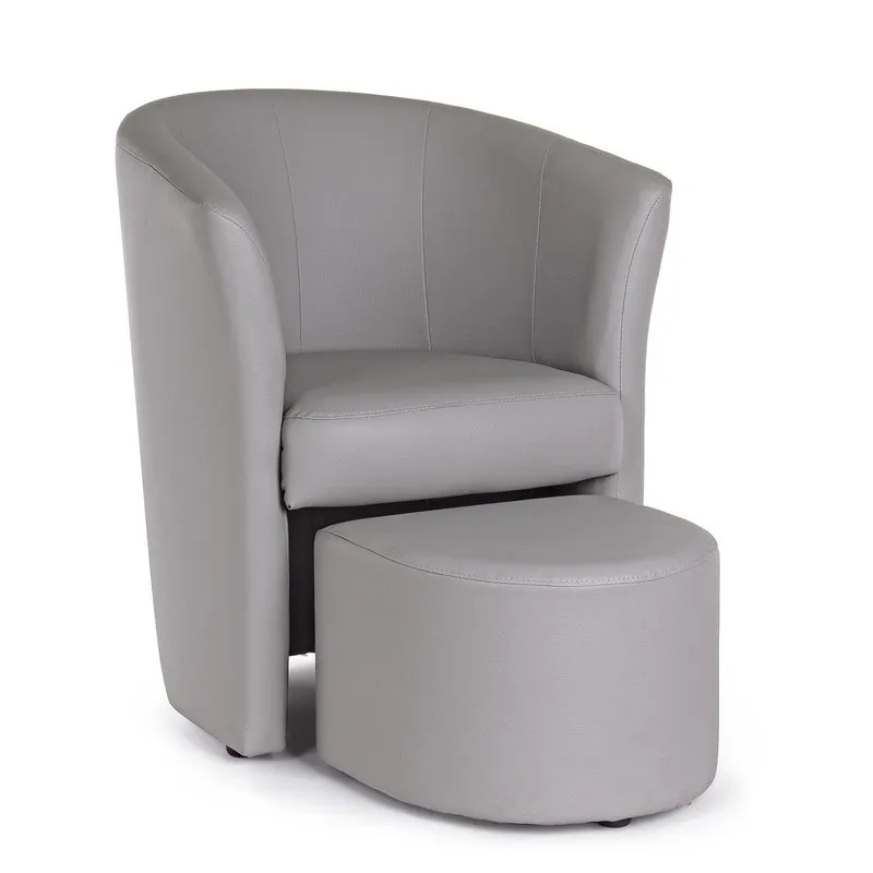 Bizzotto Poltrona c-pouf Rita grigio chiaro
