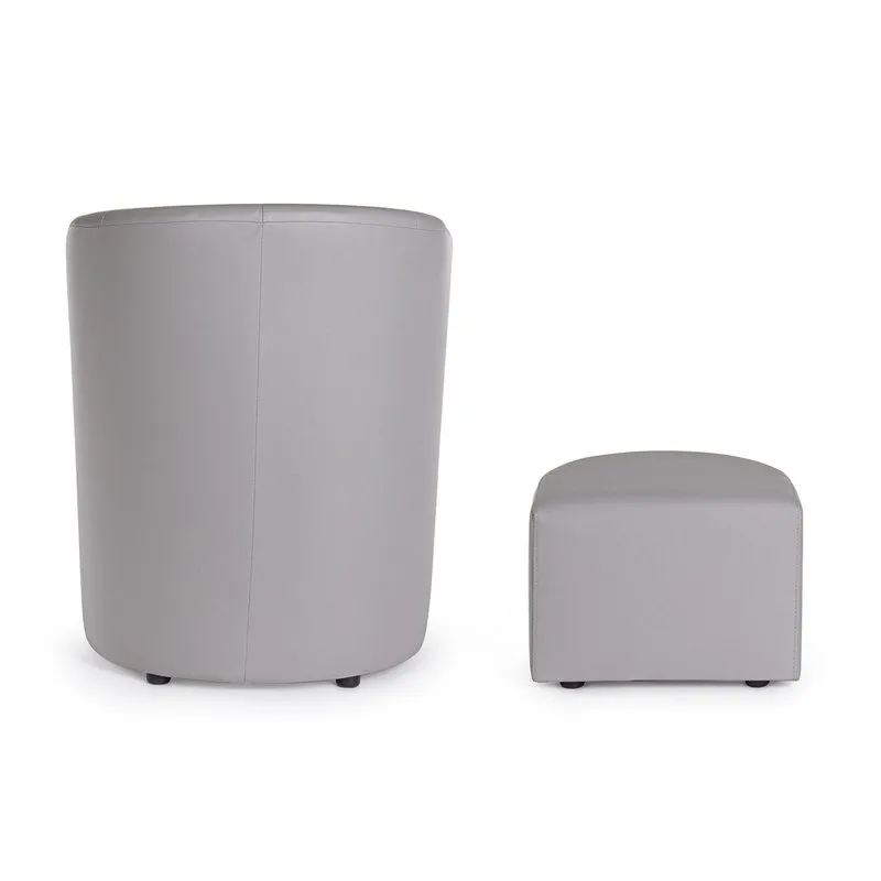 Bizzotto Poltrona c-pouf Rita grigio chiaro