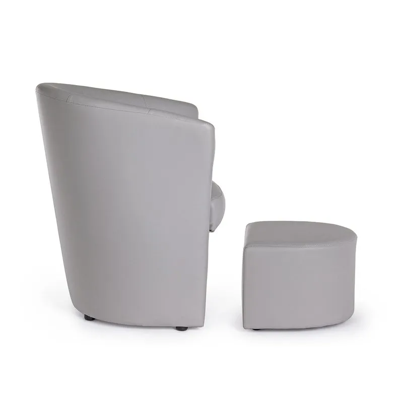 Bizzotto Poltrona c-pouf Rita grigio chiaro