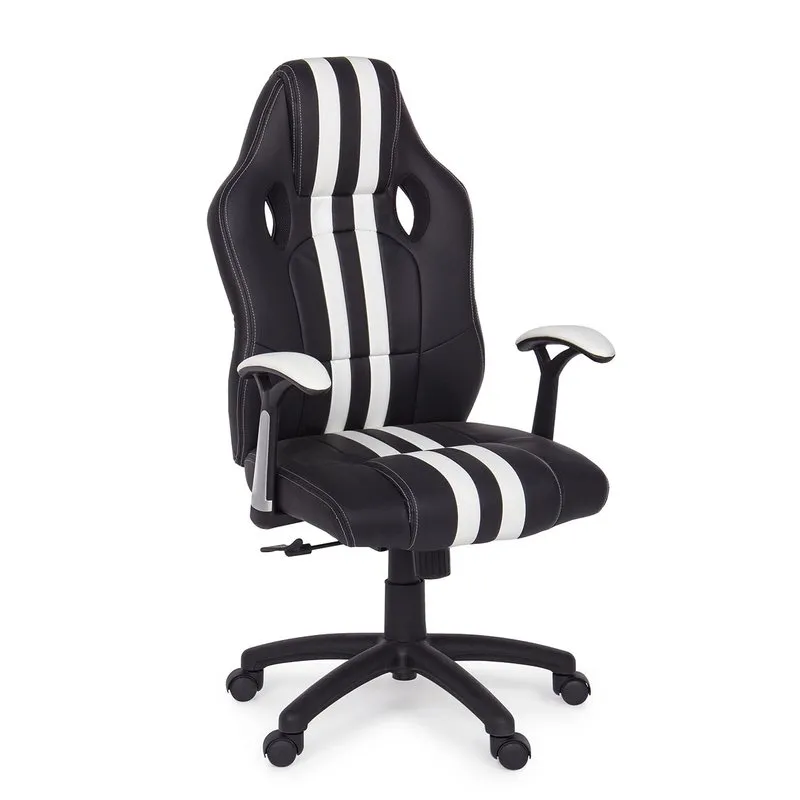 Bizzotto Poltrona ufficio con braccioli Spider bianco