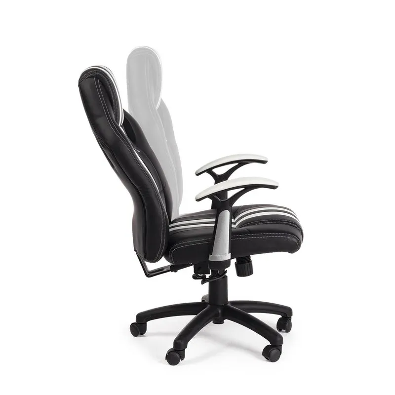 Bizzotto Poltrona ufficio con braccioli Spider bianco