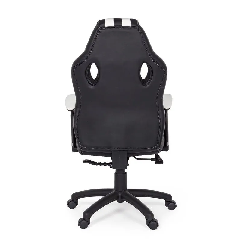 Bizzotto Poltrona ufficio con braccioli Spider bianco