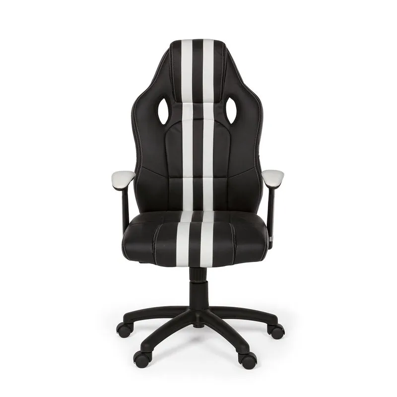 Bizzotto Poltrona ufficio con braccioli Spider bianco