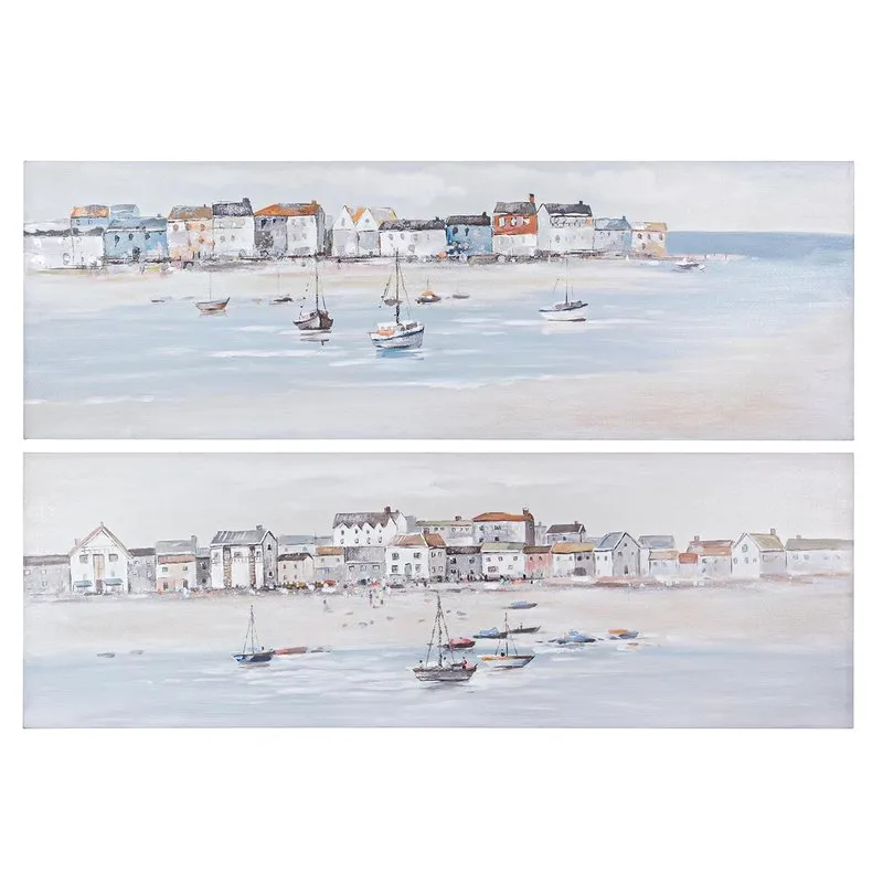 Bizzotto Set 2 dipinti Village gcaf18 150x50