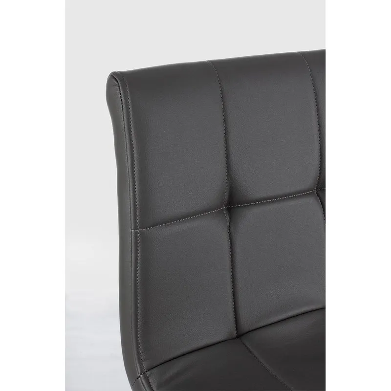 Bizzotto Set 2 sgabelli bar Bruce pu grigio scuro