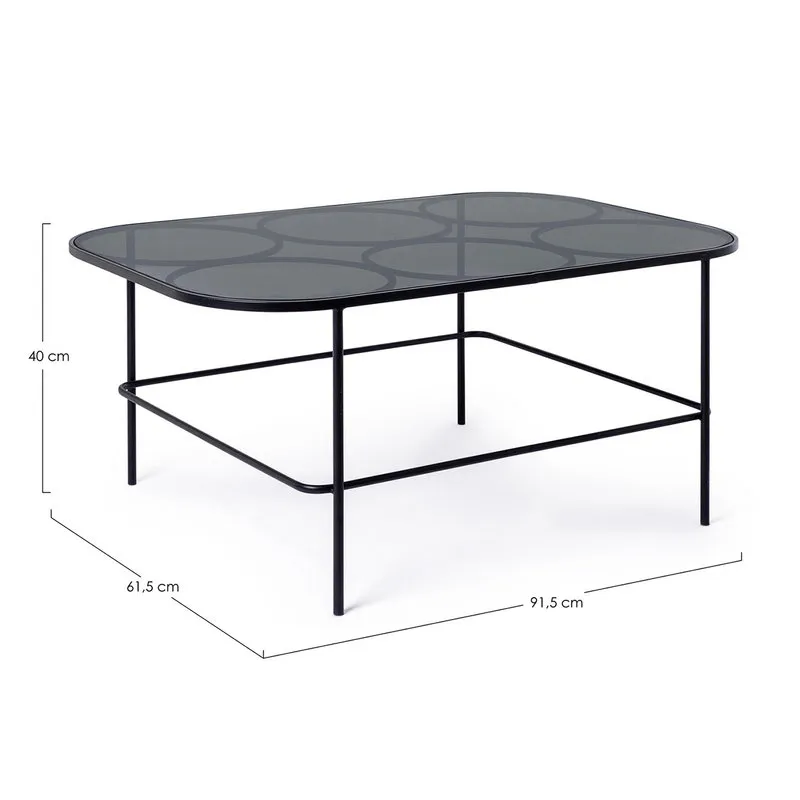 Bizzotto Tavolino Morissa 91x61, nero