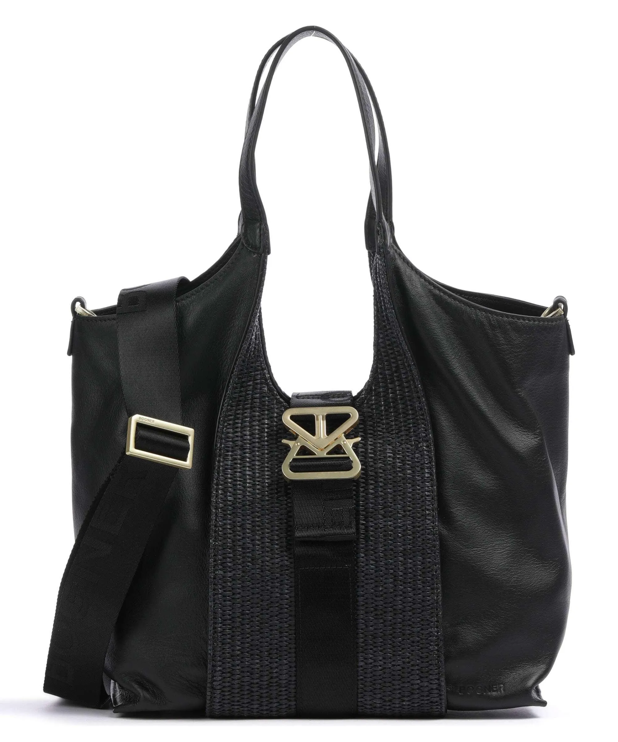  Bogner Zuoz Rafia Lottie Borsa shopper morbida pelle bovina, libro nero  