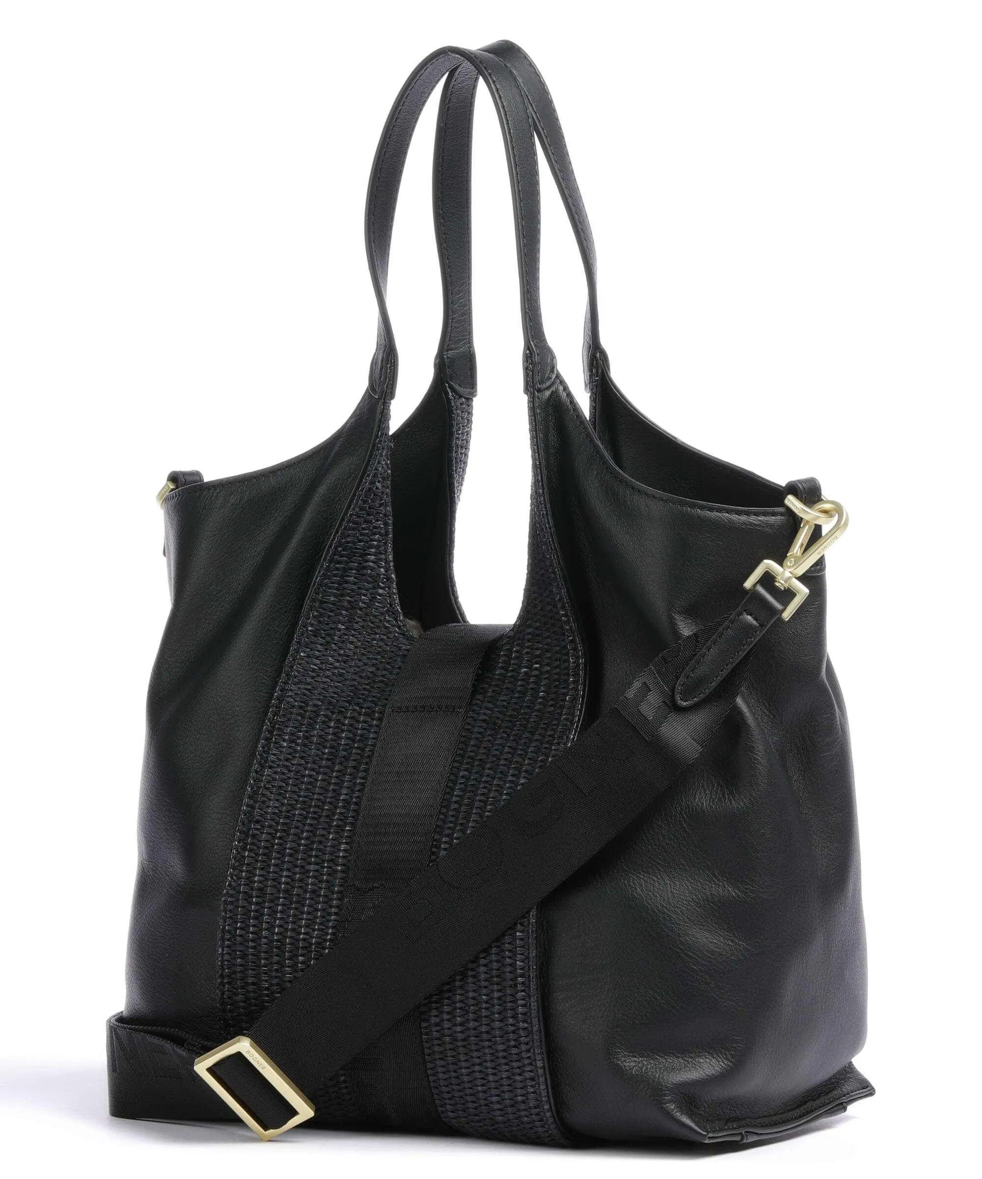  Bogner Zuoz Rafia Lottie Borsa shopper morbida pelle bovina, libro nero  