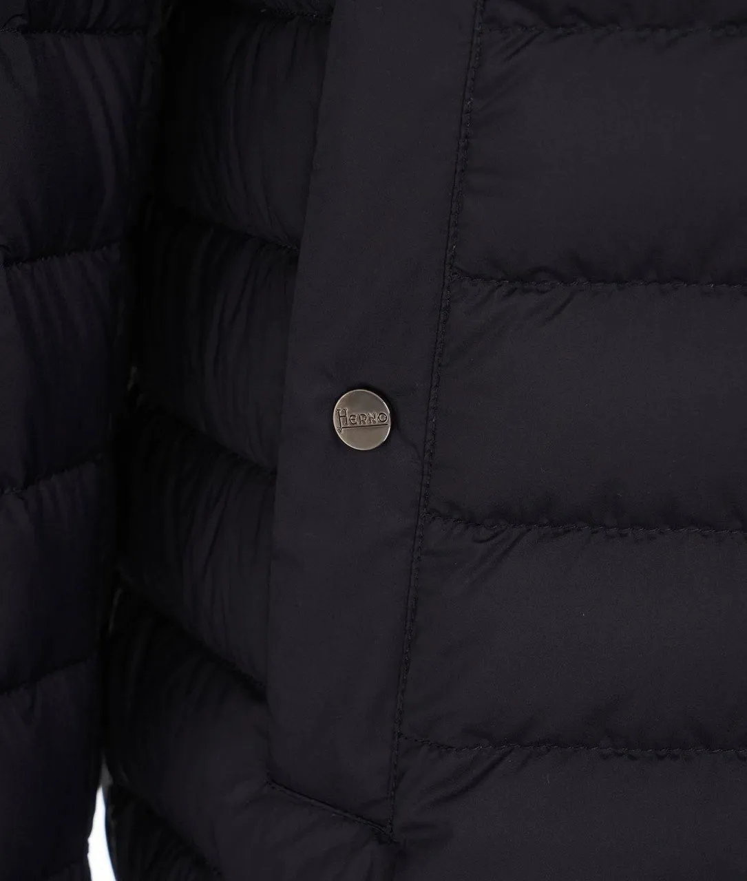 Bomber in piuma blu scuro blu scuro