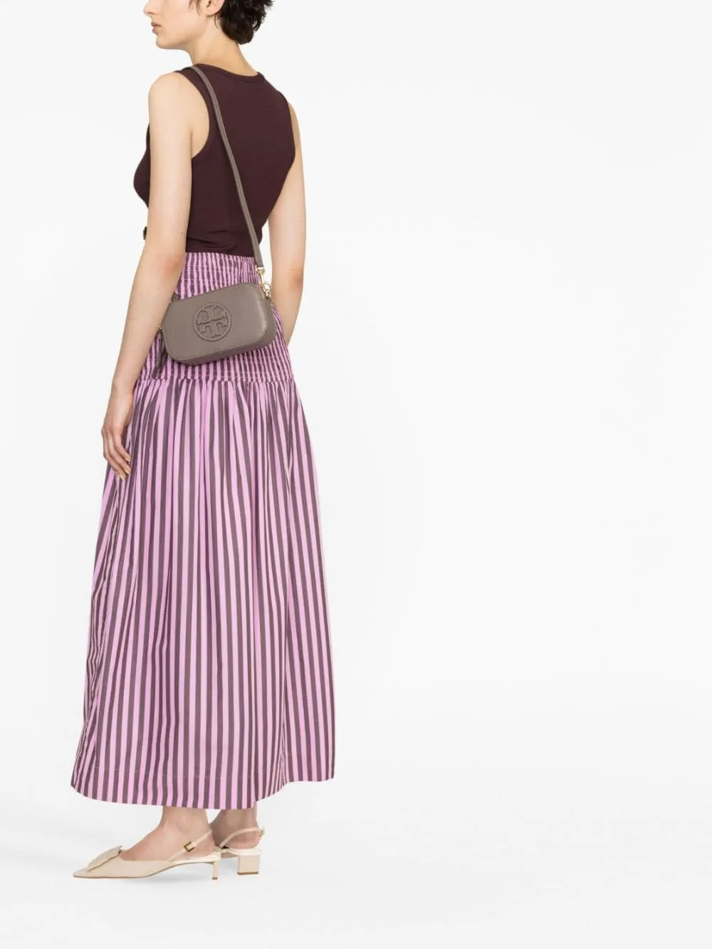Borsa a tracolla miller in grigio Tory Burch - donna