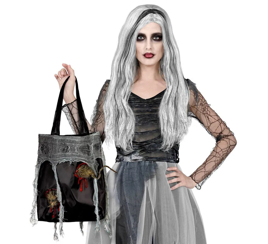 Borsa di Halloween con ragnatele e topi