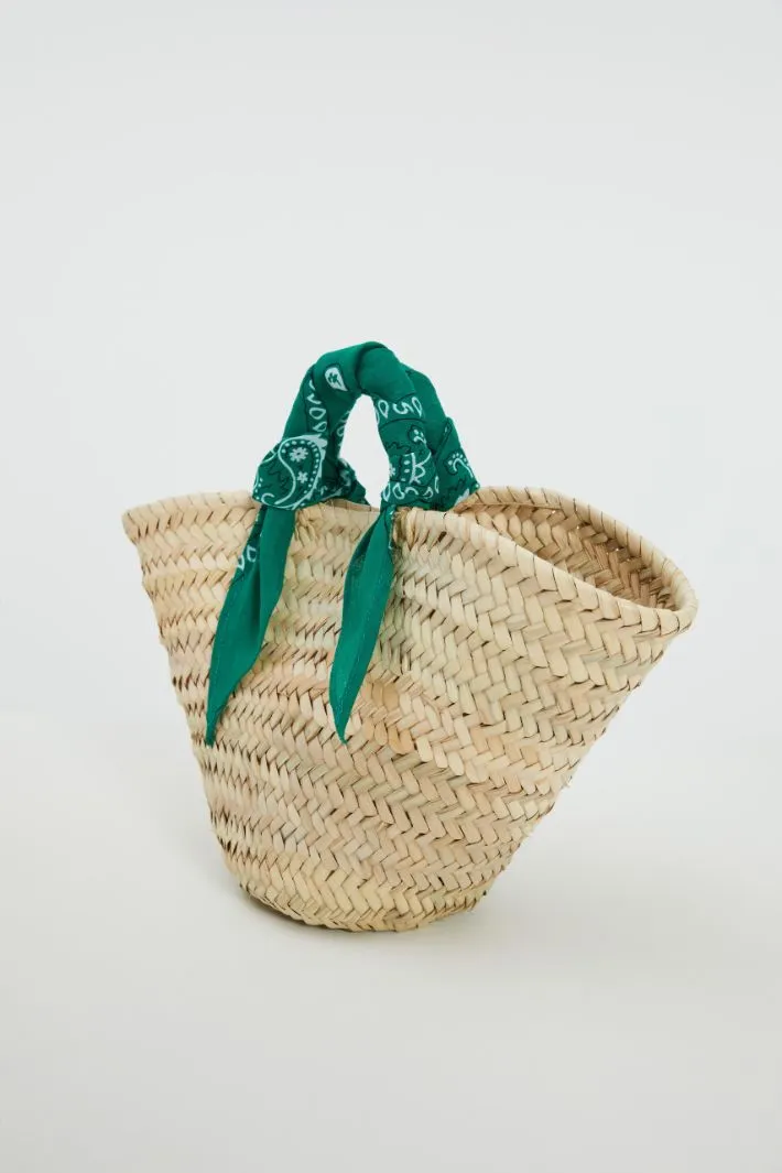 Borsa in paglia con bandana