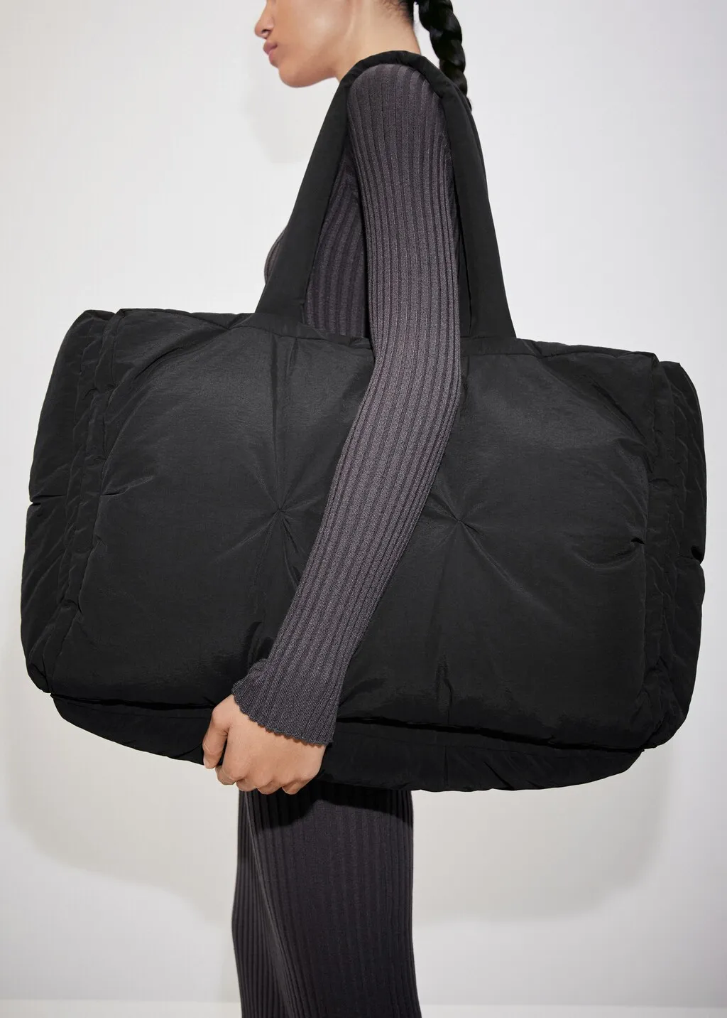 Borsa shopper trapuntata