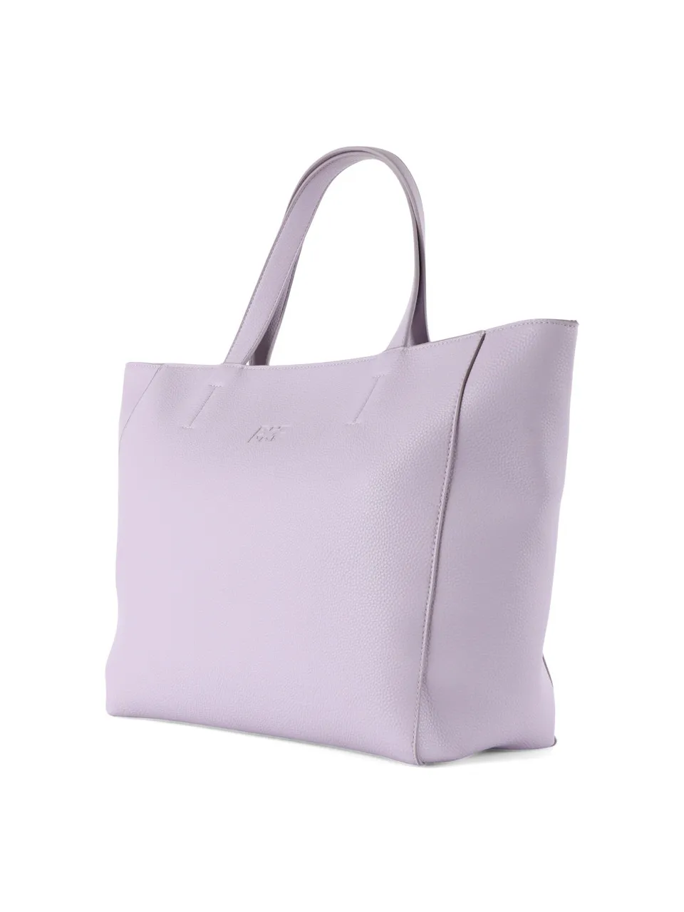 Borsa shopping effetto martellato con logo impresso