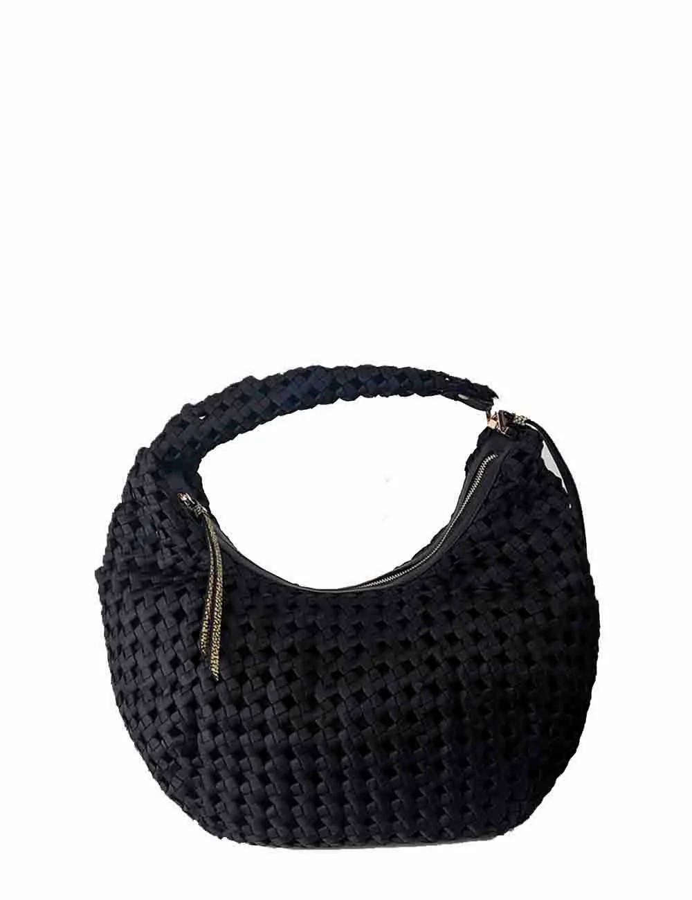 Borsa Shopping Intrecciata Black/Op Natural