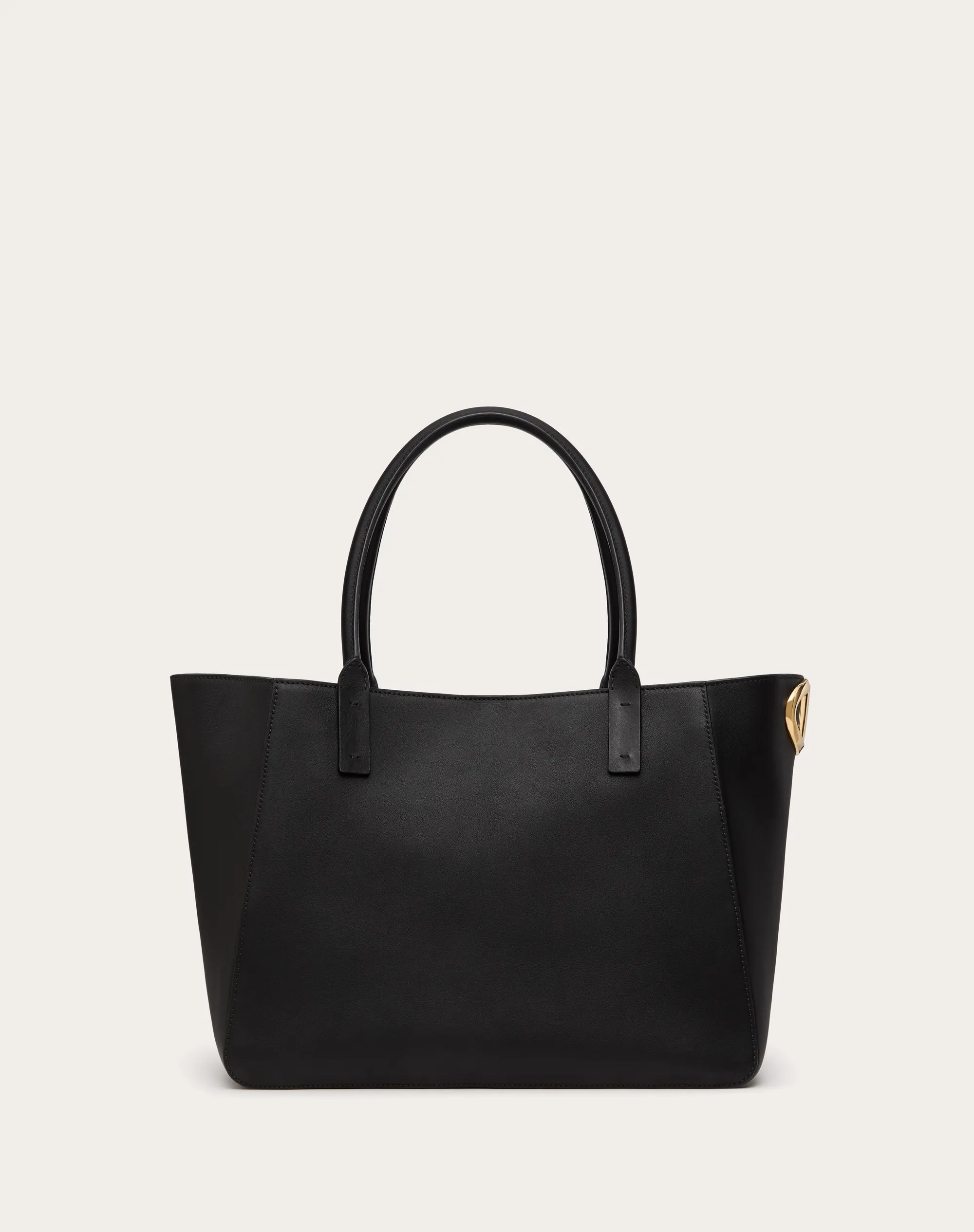 BORSA SHOPPING VLOGO SIDE IN VITELLO NAPPATO