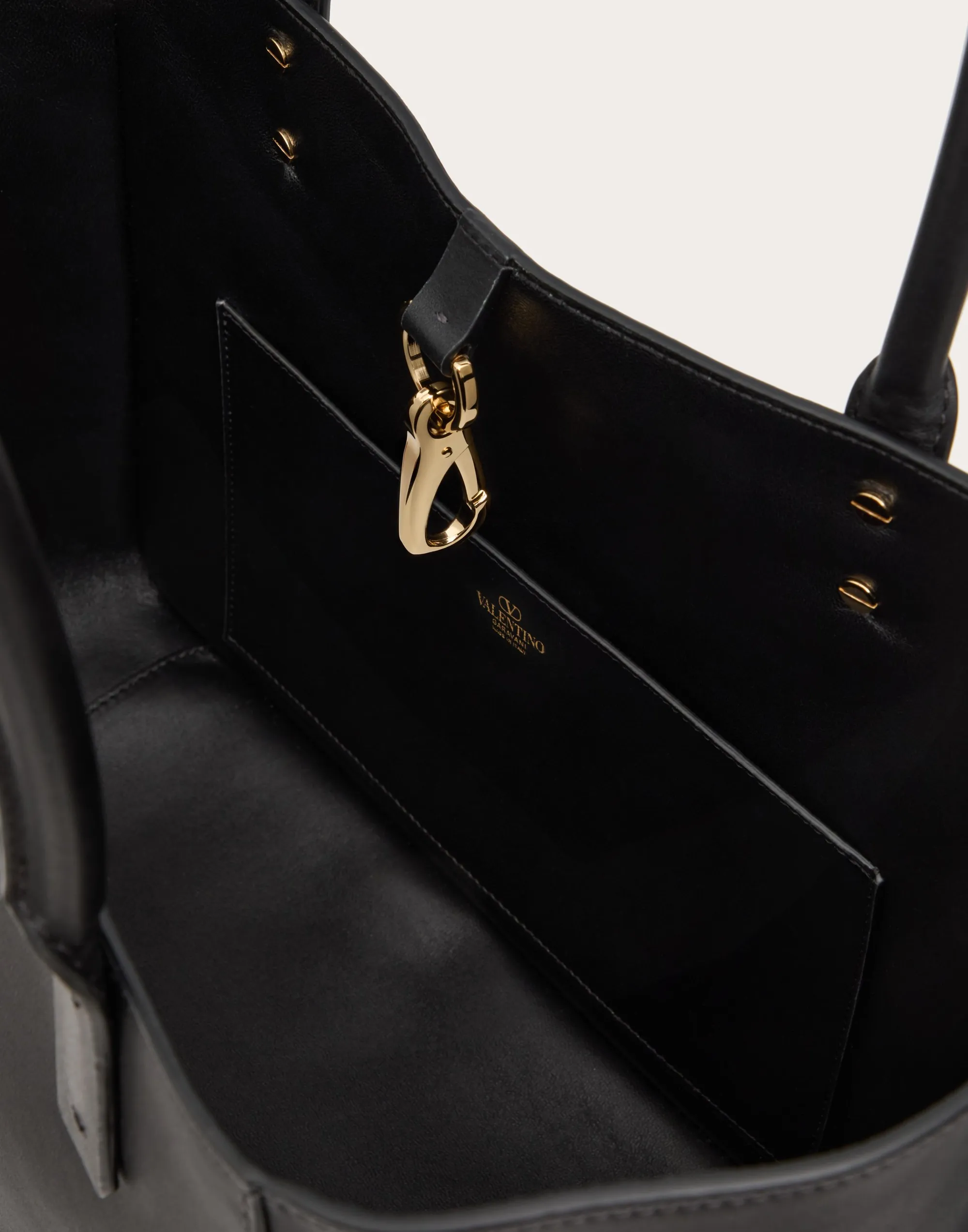 BORSA SHOPPING VLOGO SIDE IN VITELLO NAPPATO