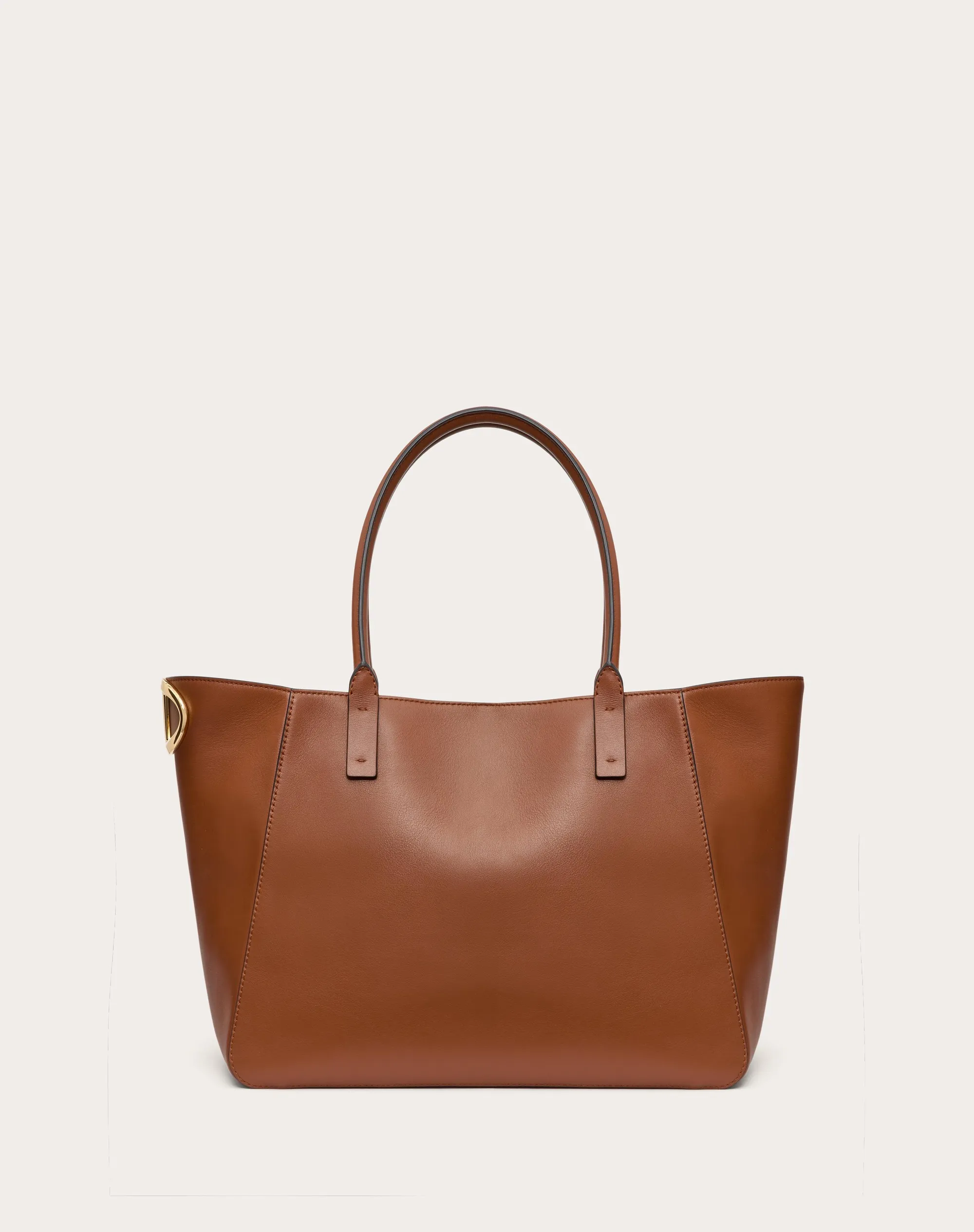 BORSA SHOPPING VLOGO SIDE IN VITELLO NAPPATO