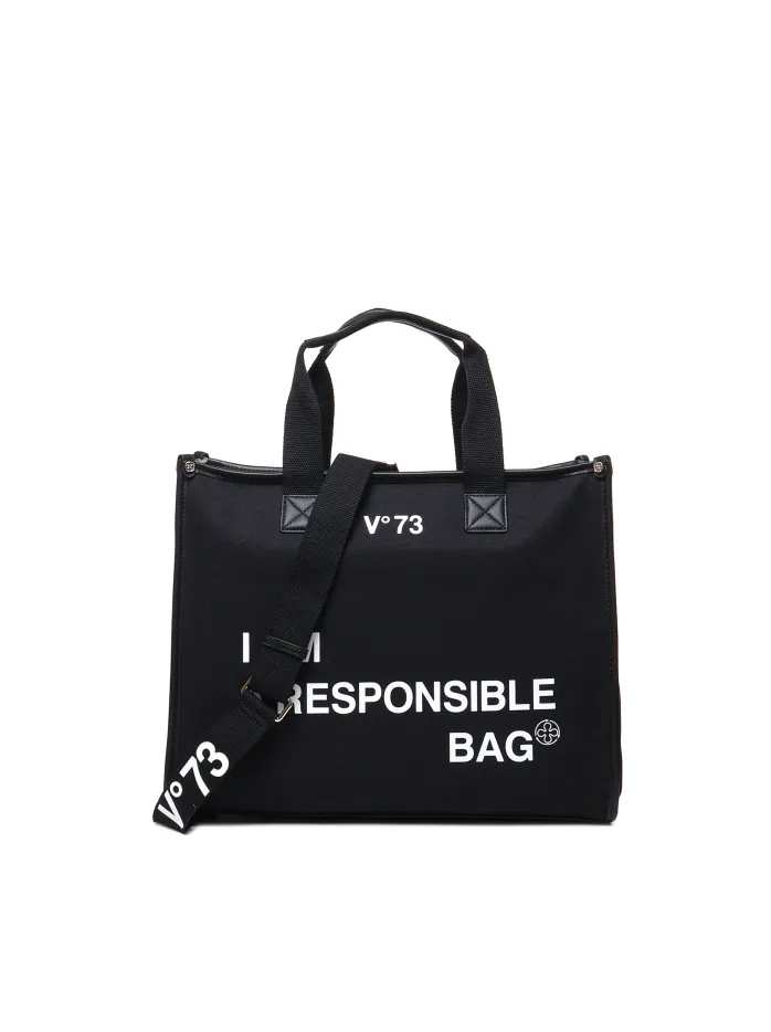 BORSA TOTE RESPONSABILITY IN COTONE