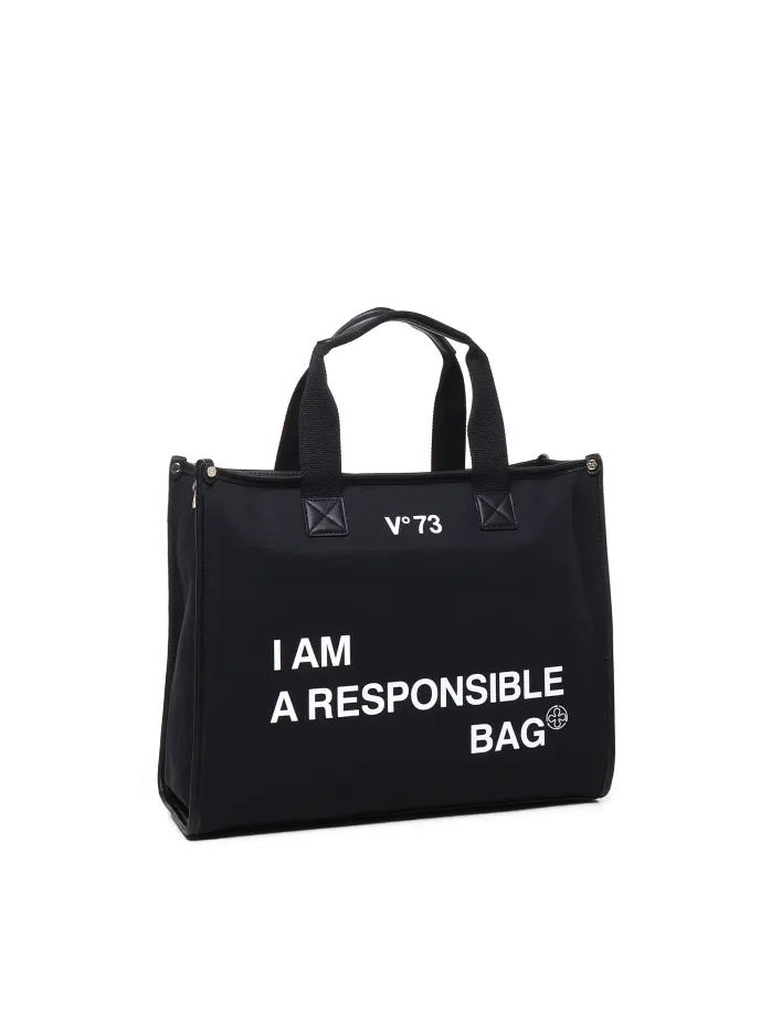 BORSA TOTE RESPONSABILITY IN COTONE