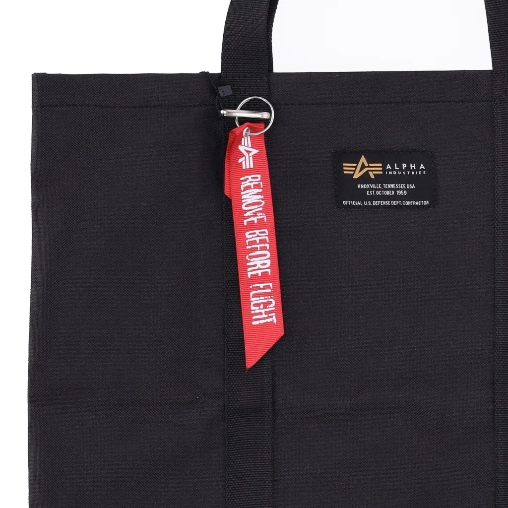 borsa uomo label shopping bag BLACK