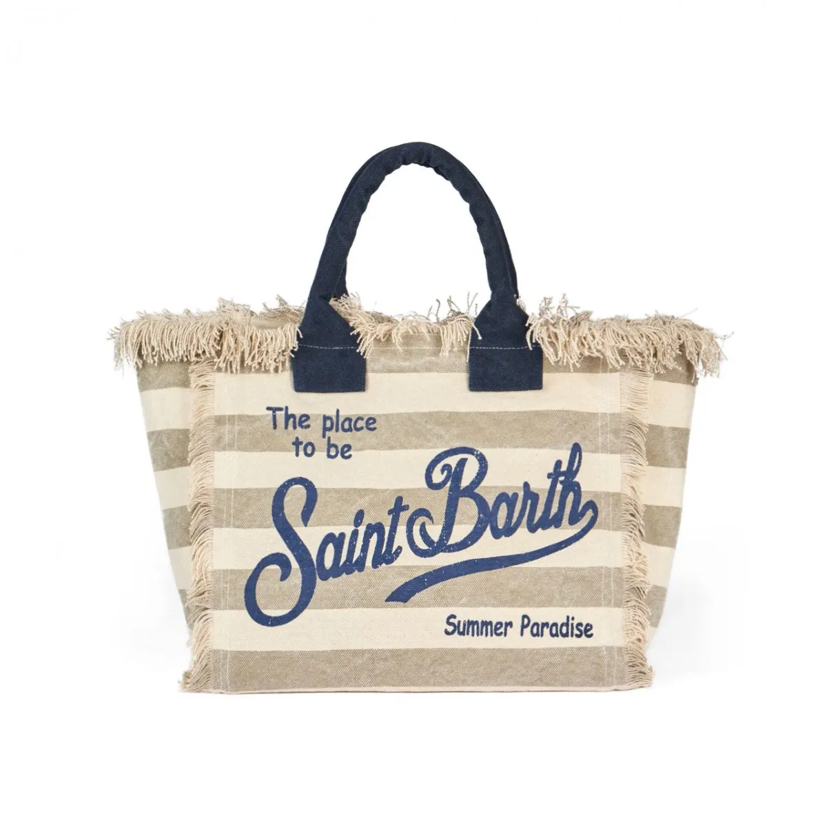 Borsa Vanity A Righe Sabbia