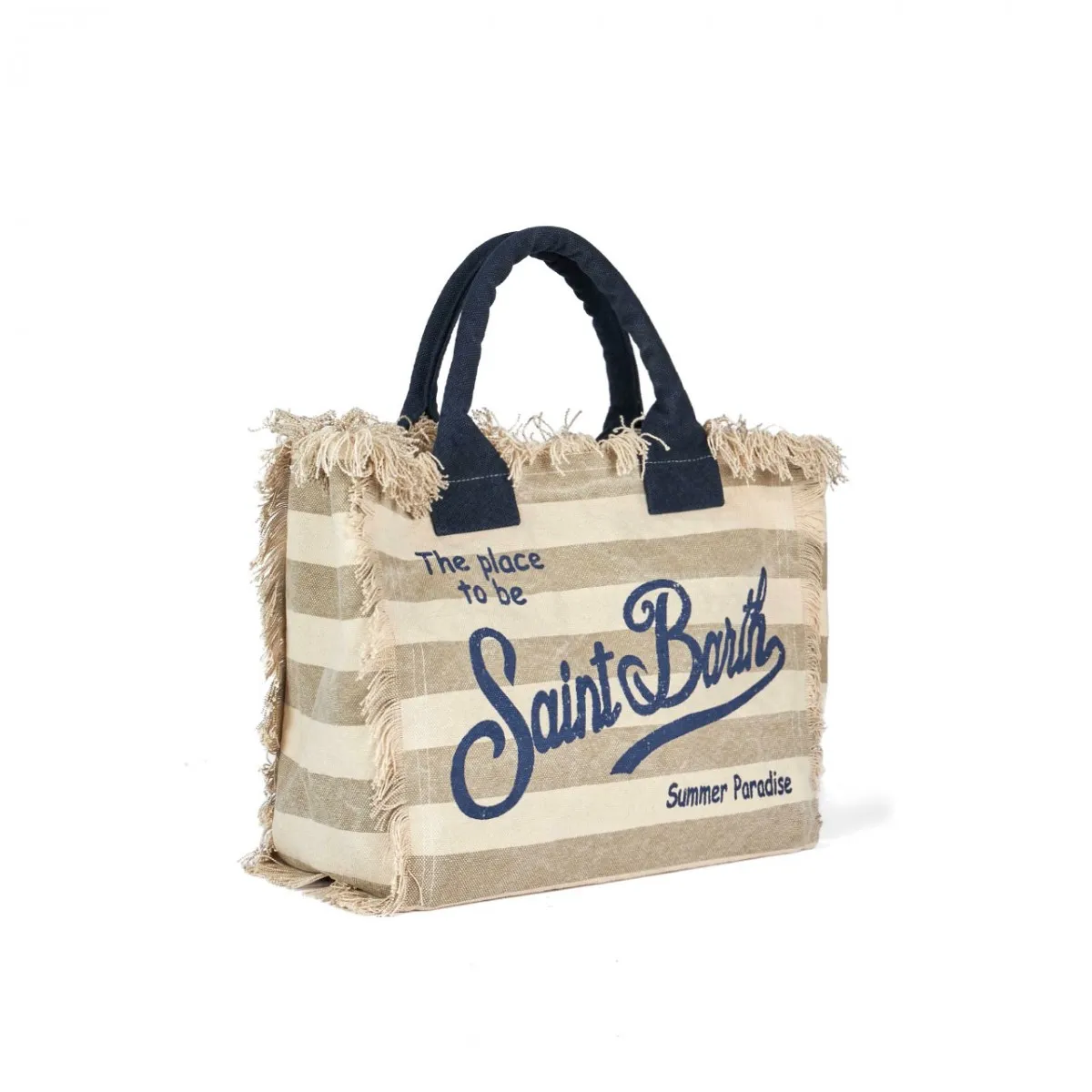 Borsa Vanity A Righe Sabbia