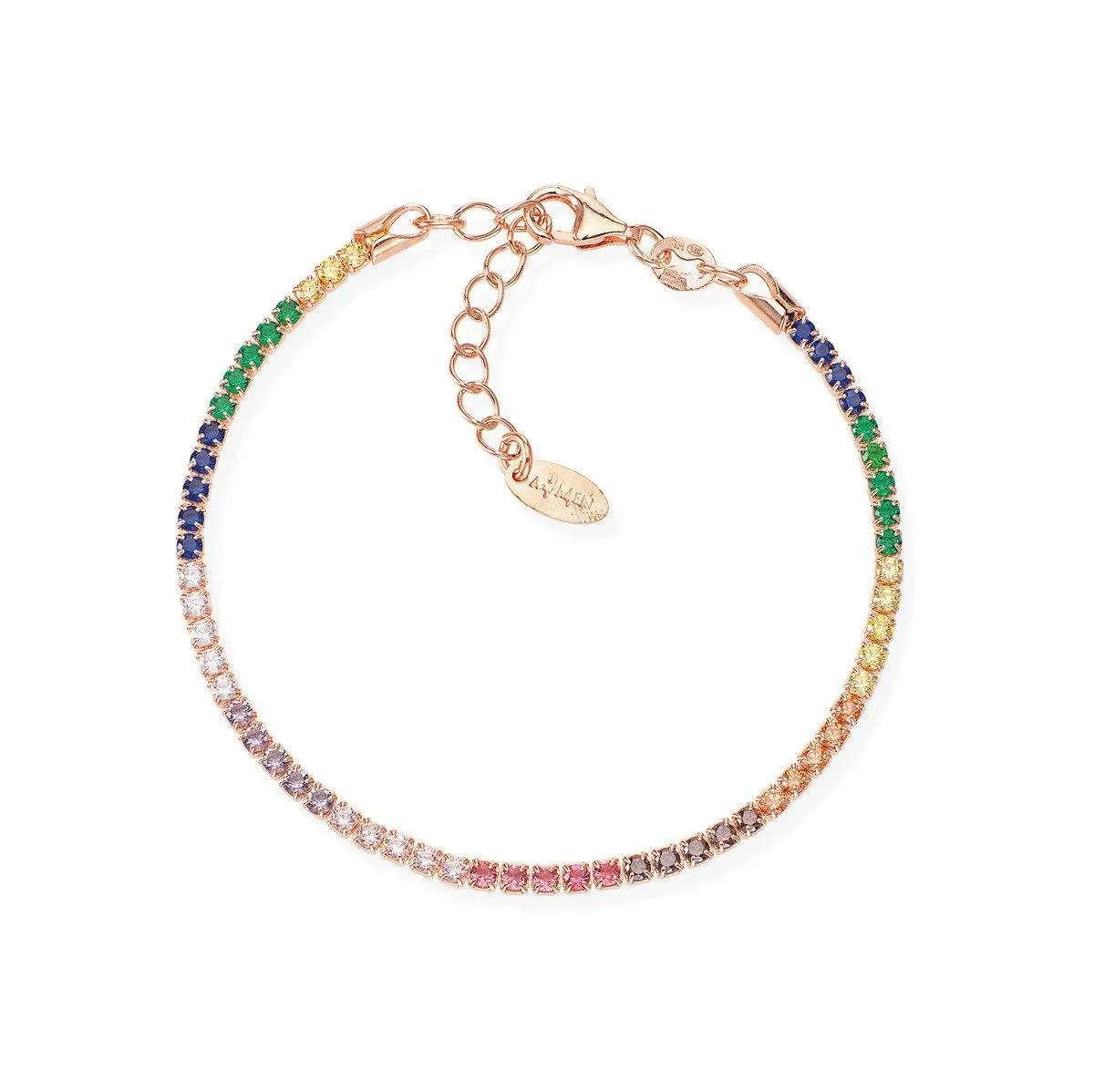 Bracciale Tennis Rosè Zirconi Multicolor - BTRM