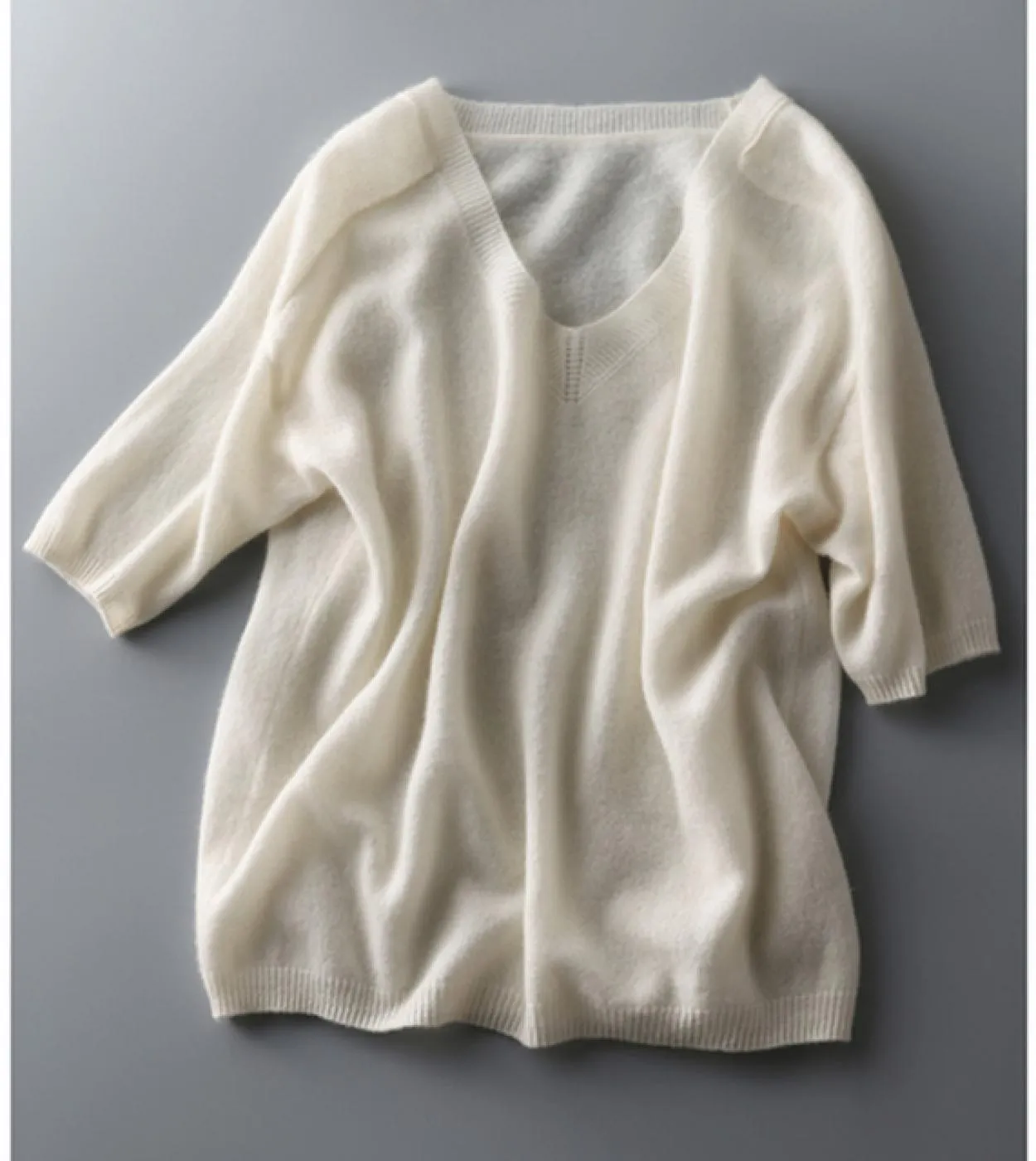 Camicie lavorate a maglia a maniche corte moda Camicetta da donna estiva in cashmere Casual Nuovo ufficio Top allentato Donna Bl