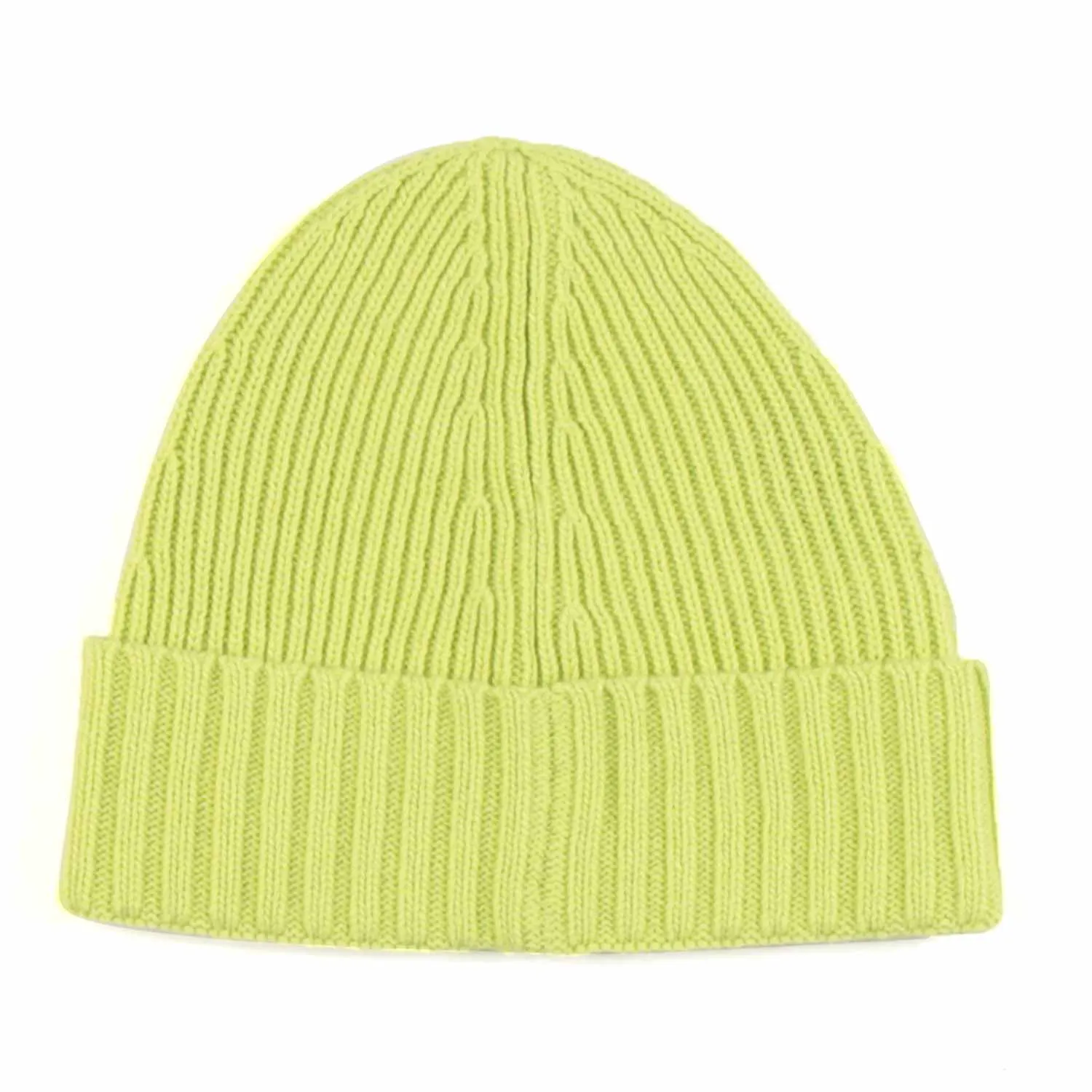 Cappello Di Lana Lime A Coste