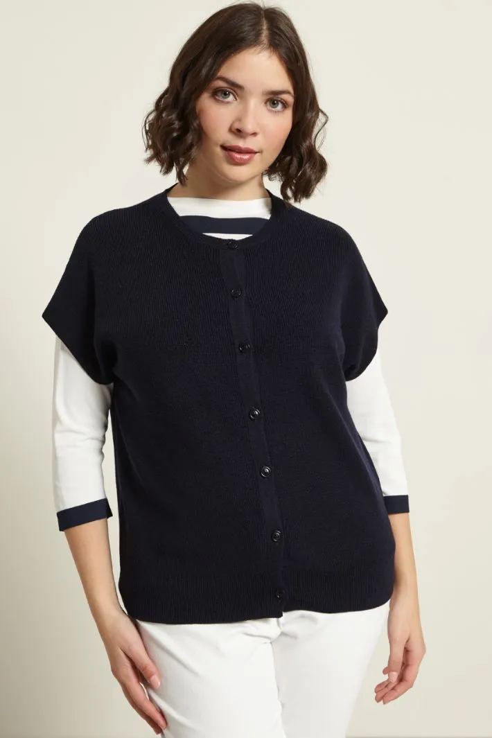 Cardigan con maniche a kimono