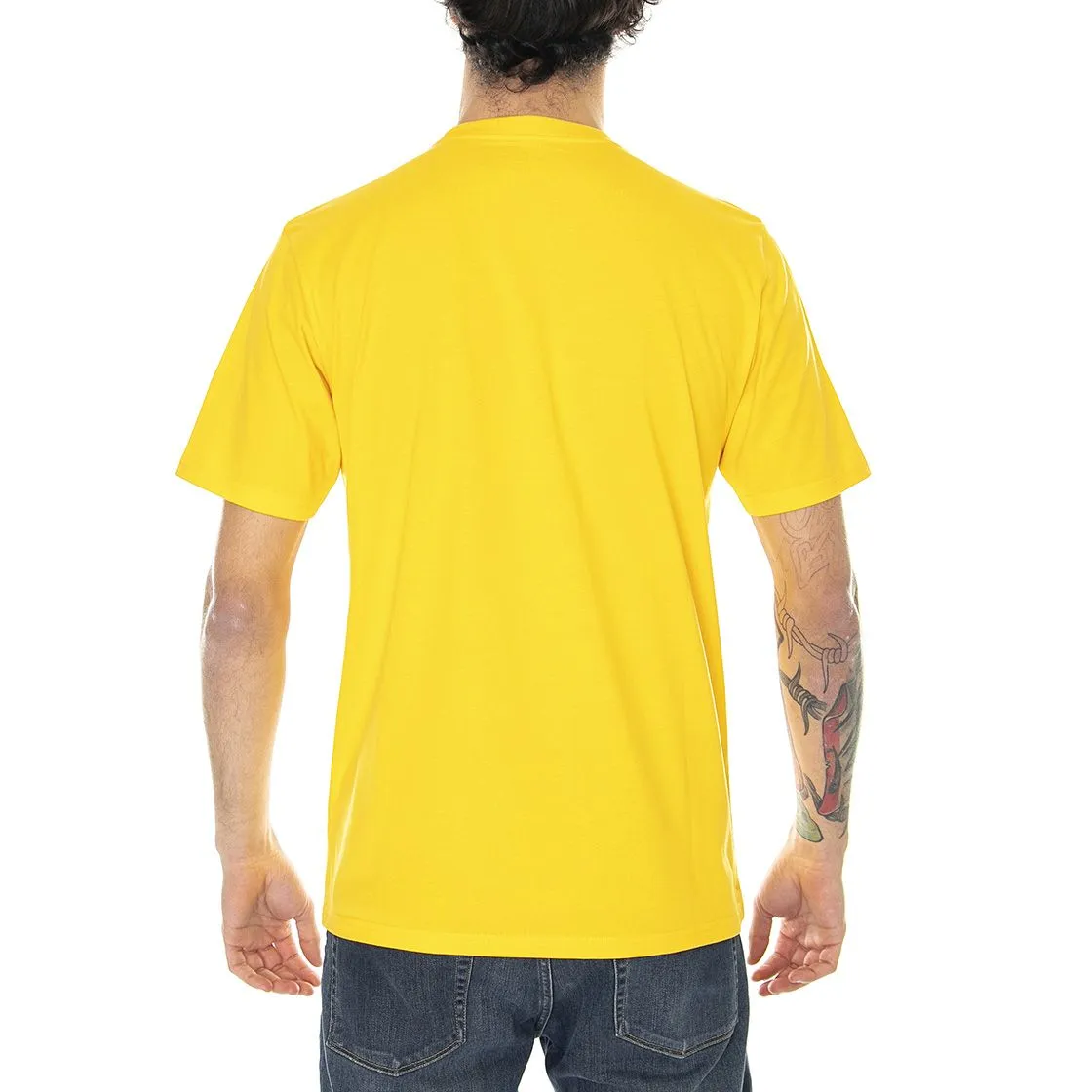 CARHARTT WIP S/S Script T-Shirt Sunflower / Black - Maglietta Girocollo Uomo Gialla    