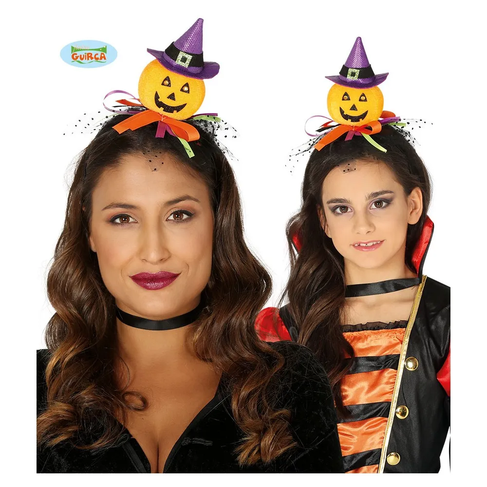Cerchietto Capelli Donna Adulta con Zucca Cappello per Halloween