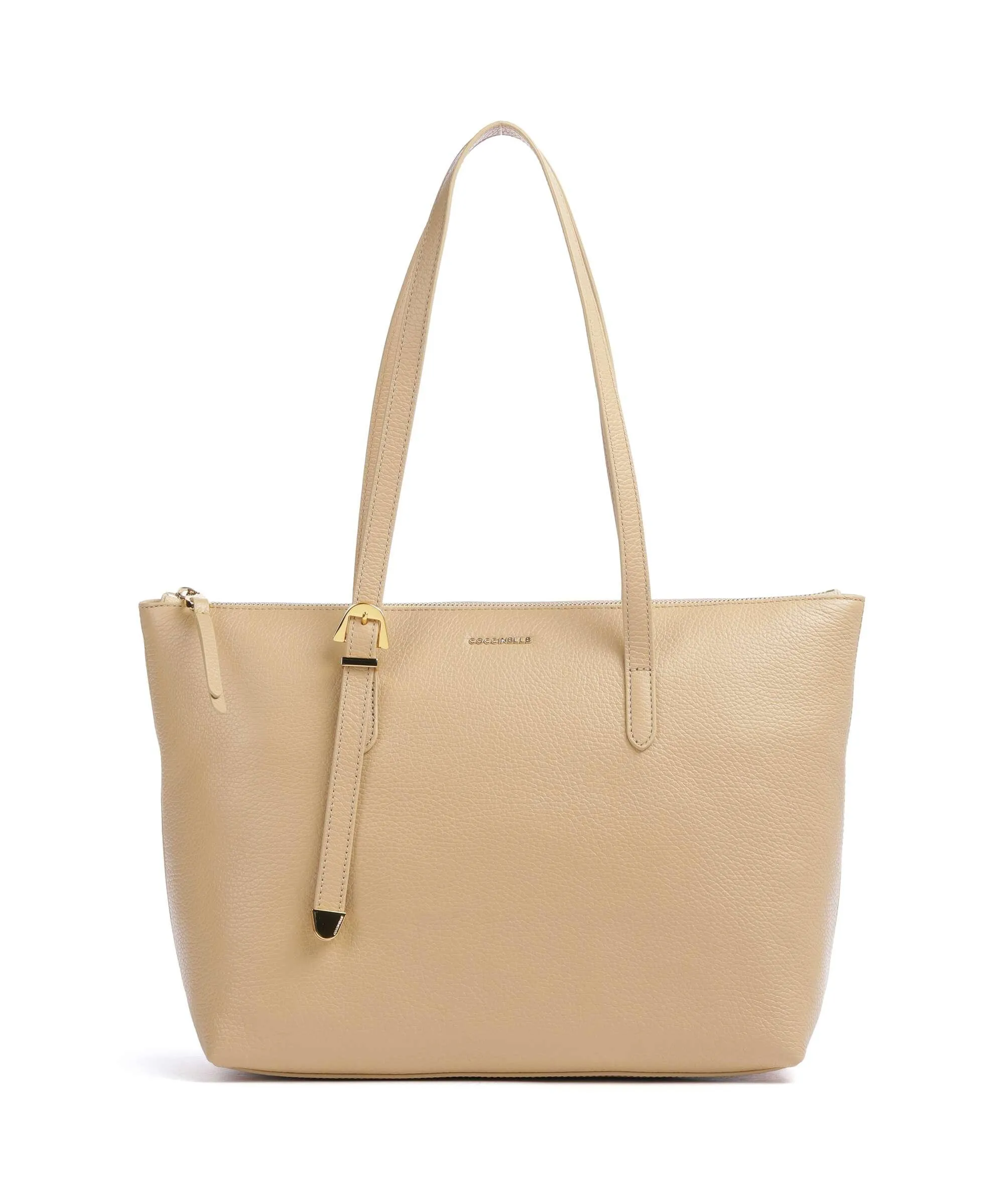  Coccinelle Gleen Borsa shopper pelle di vacchetta grana beige  