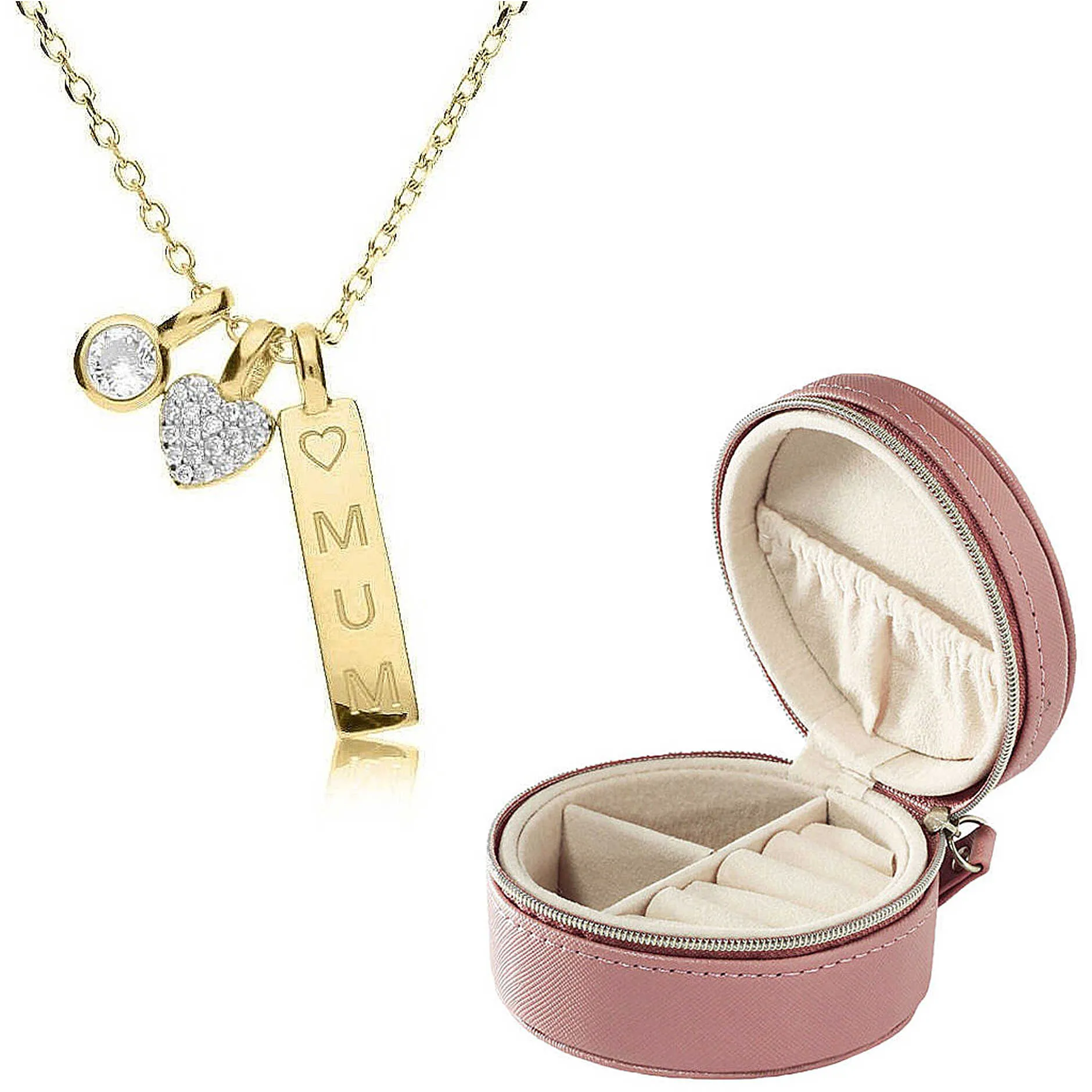 Collana con ciondolo Festa della Mamma e portagioie